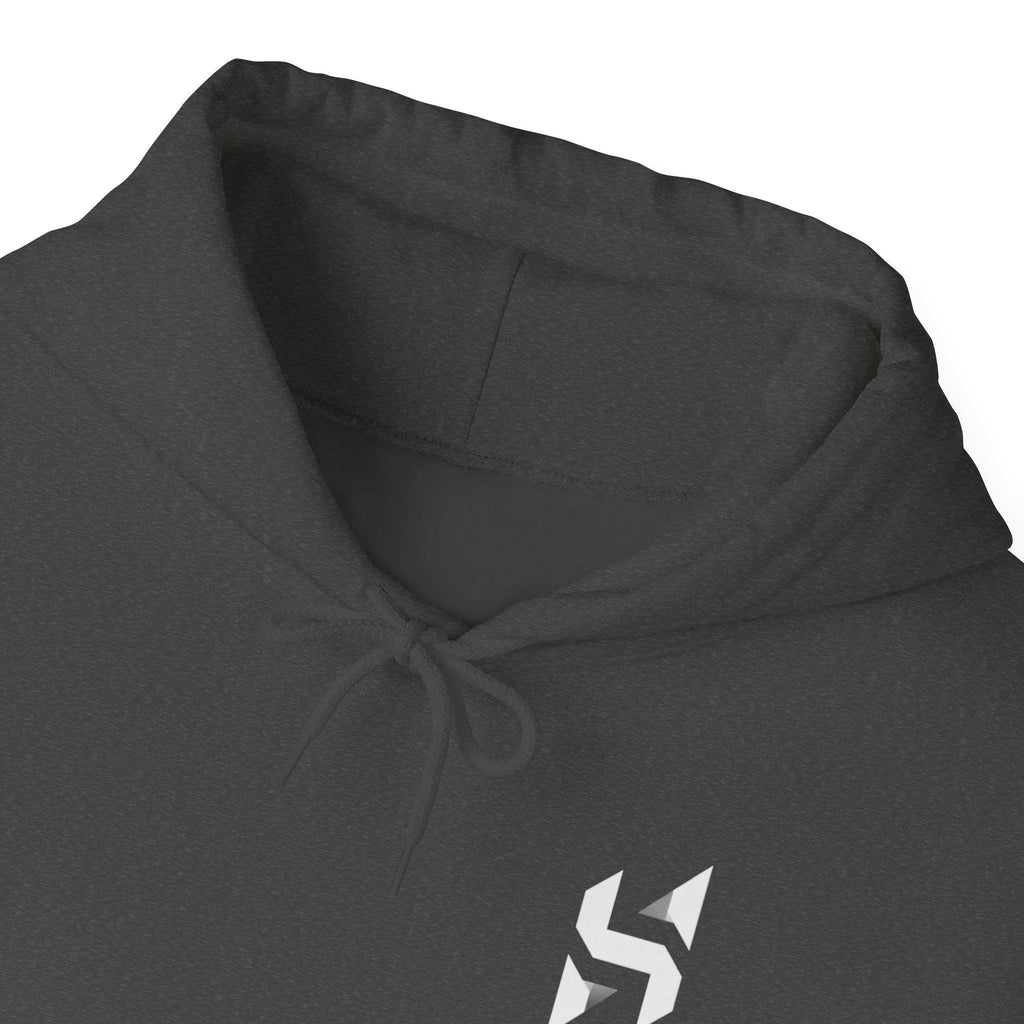 Abstract Geometric Logo Hoodie | Minimal Monochrome Chest Emblem | Streetwear | HalfSpace Studio Branding