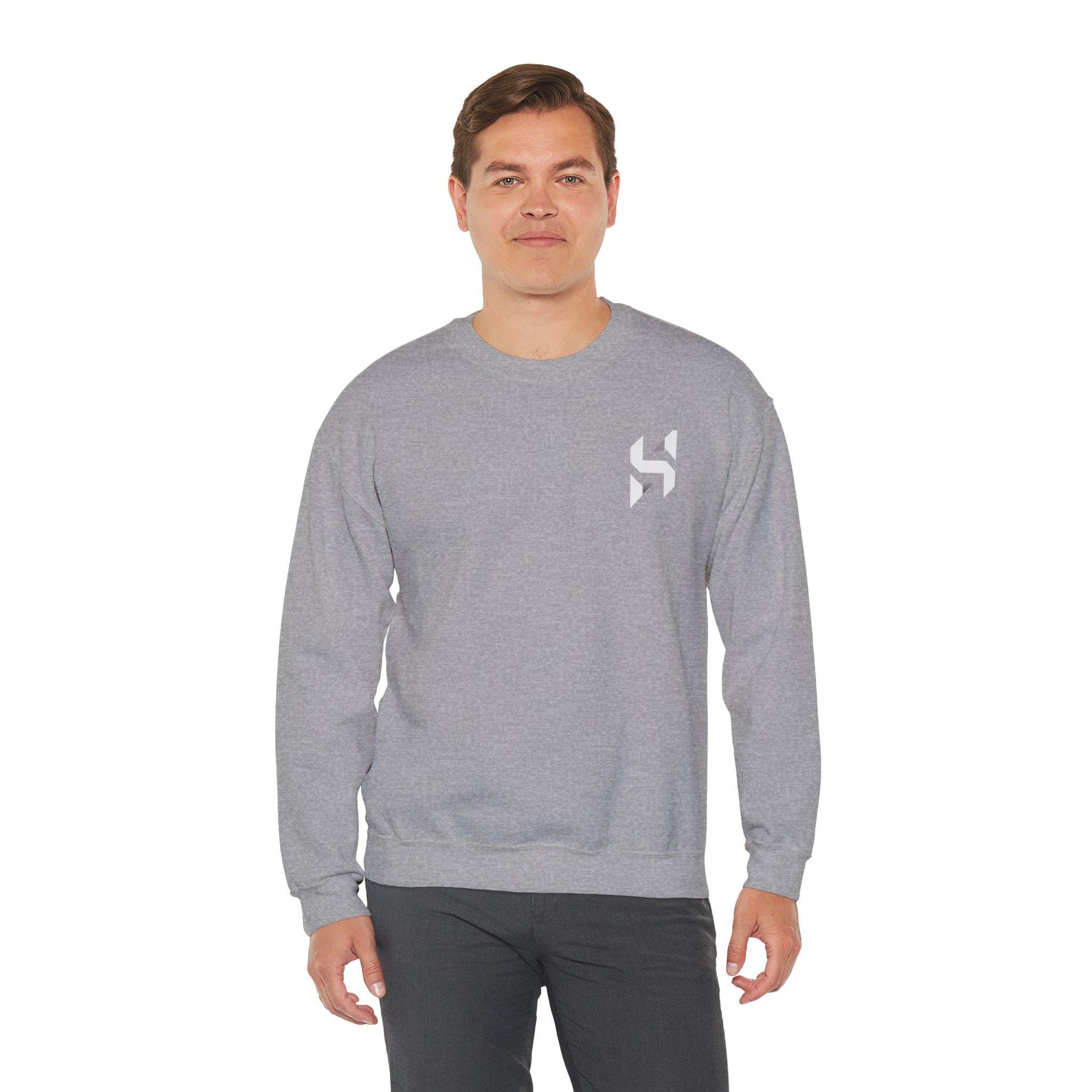 Abstract Geometric Logo Sweatshirt | Minimal Chest Emblem | Streetwear | HalfSpace Studio Branding