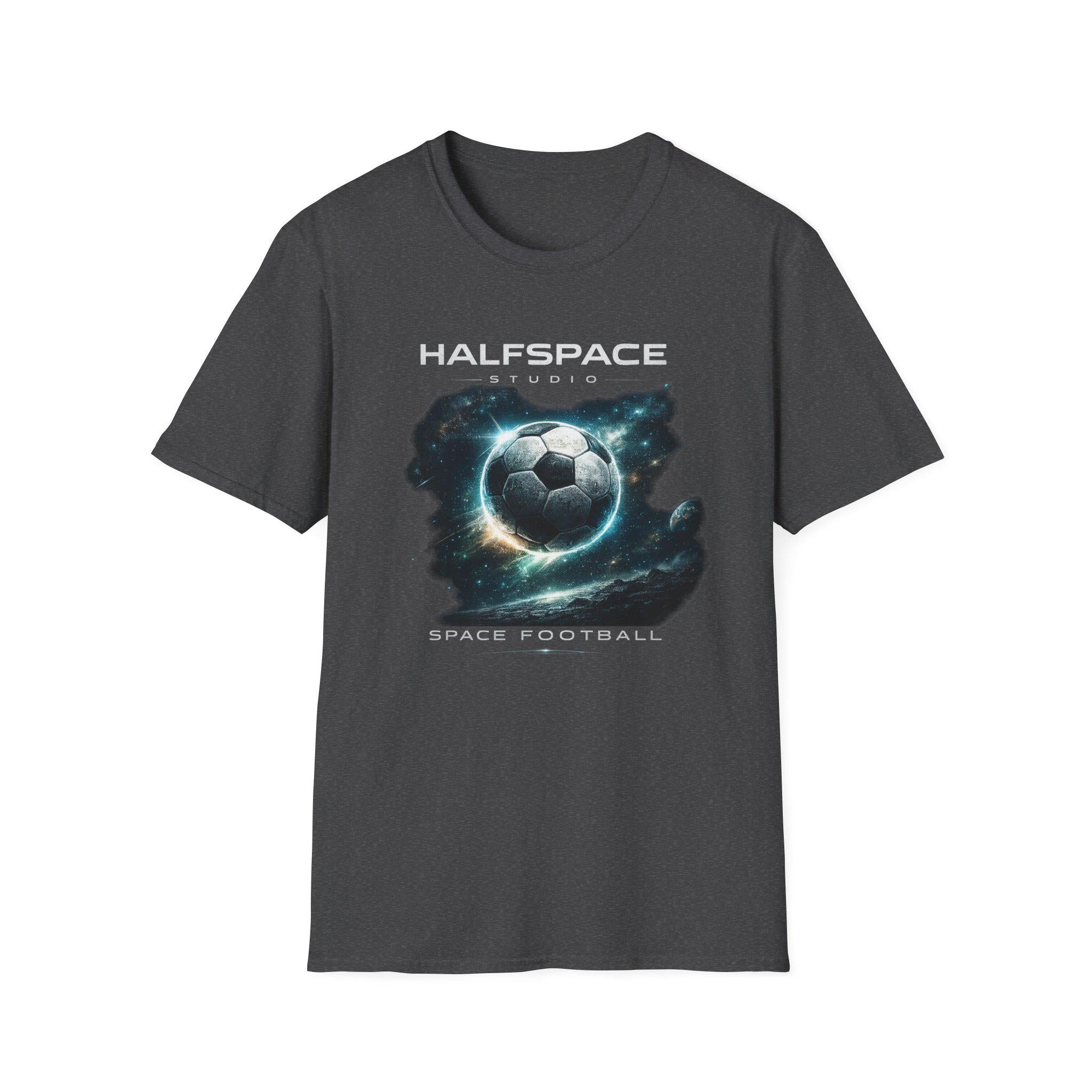 Space Football T Shirt | Cosmic Soccer Graphic Tee | Sci Fi Streetwear Top