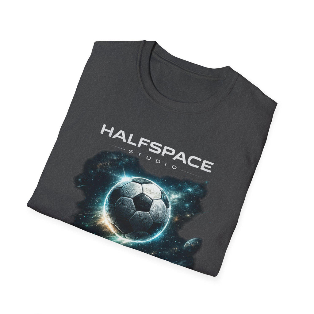 Space Football T Shirt | Cosmic Soccer Graphic Tee | Sci Fi Streetwear Top