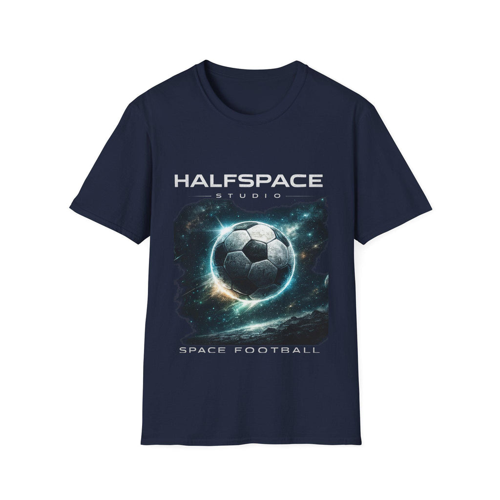 Cosmic Soccer Ball T-Shirt | Space Football Graphic Tee-HalfSpace Studio