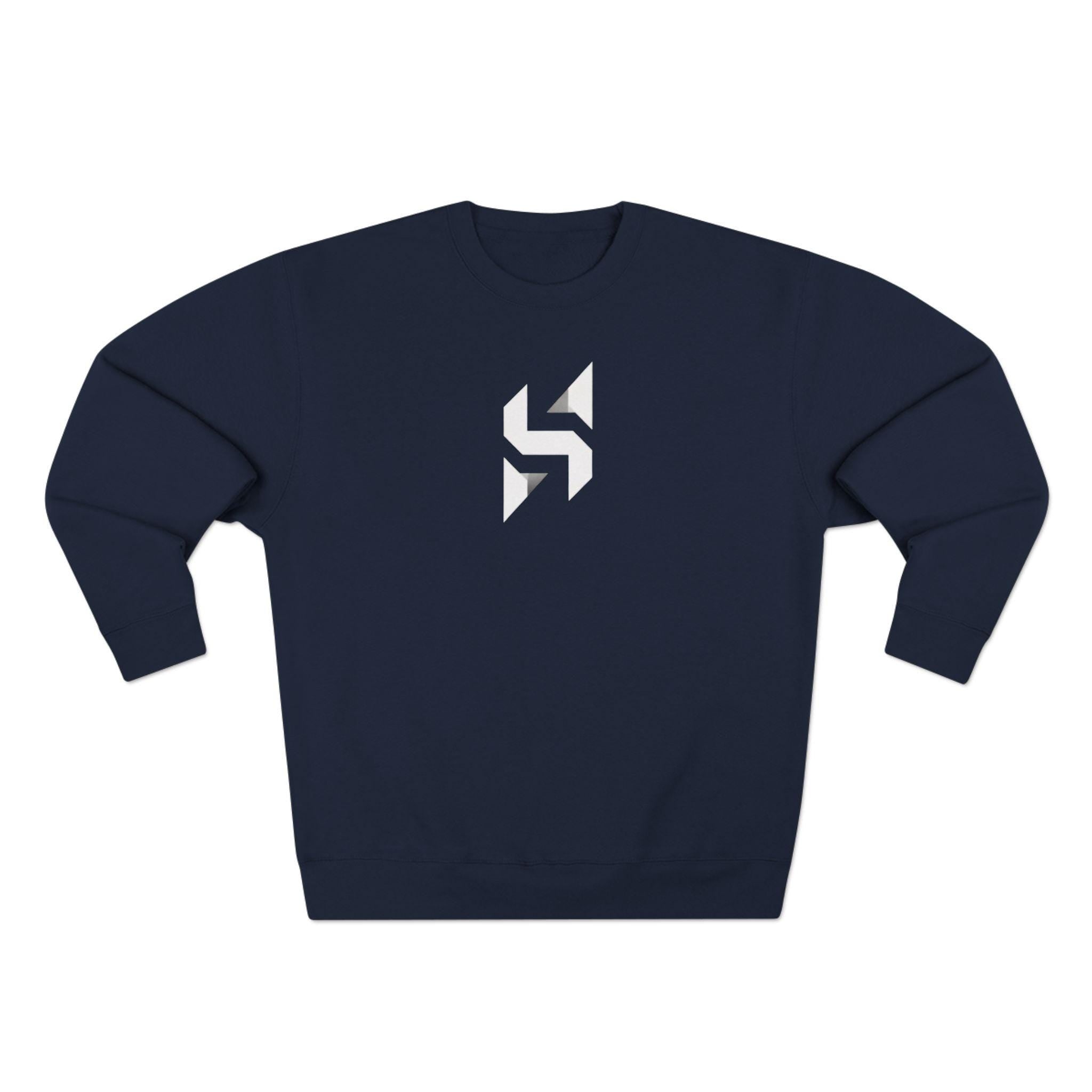 Geometric Monogram Crewneck Sweatshirt | Minimalist Streetwear Logo
