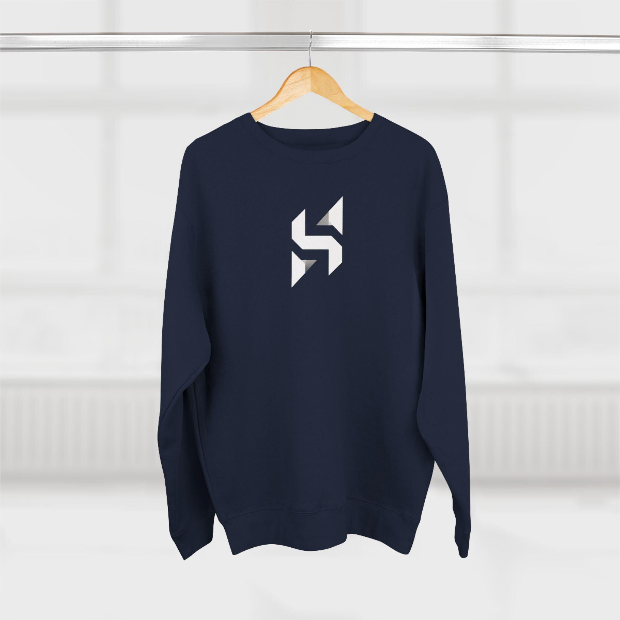 Geometric Monogram Crewneck Sweatshirt | Minimalist Streetwear Logo