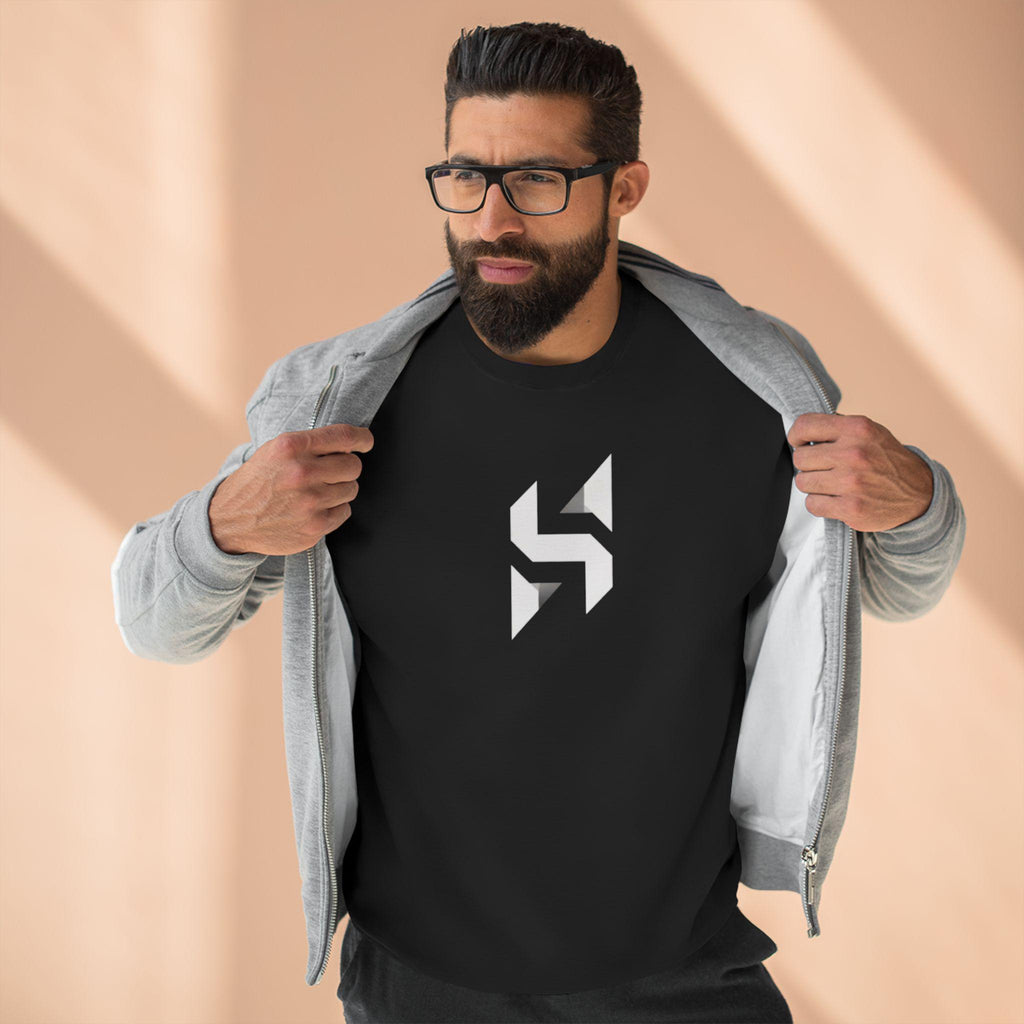 Geometric Monogram Crewneck Sweatshirt | Minimalist Streetwear Logo