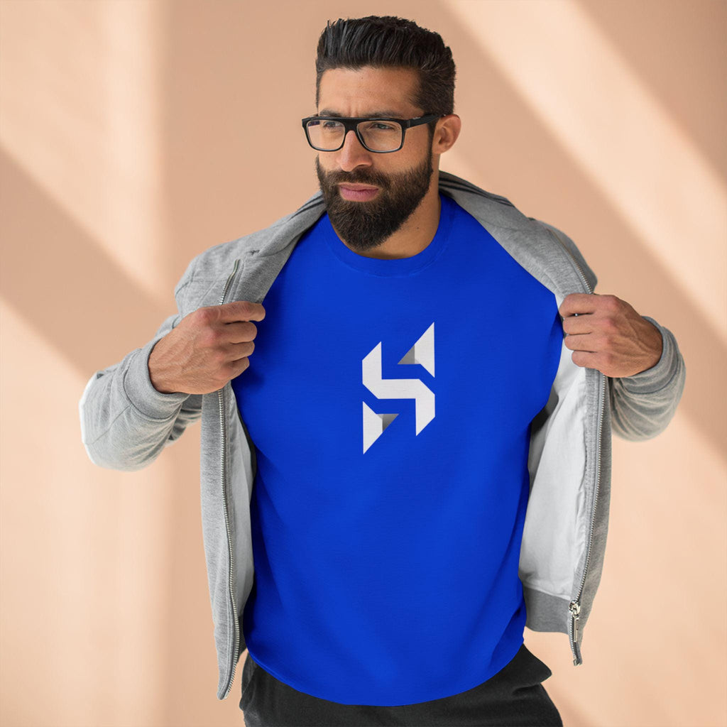 Geometric Monogram Crewneck Sweatshirt | Minimalist Streetwear Logo