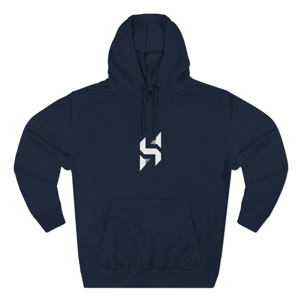Geometric Monogram Hoodie | Minimal Center Chest Design | Streetwear | HalfSpace Branding Logo