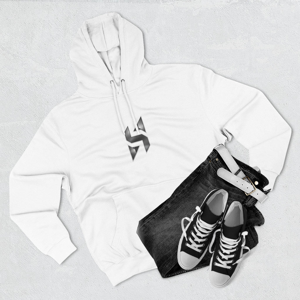 Geometric Monogram Hoodie | Minimal Center Chest Design | Streetwear | HalfSpace Branding Logo
