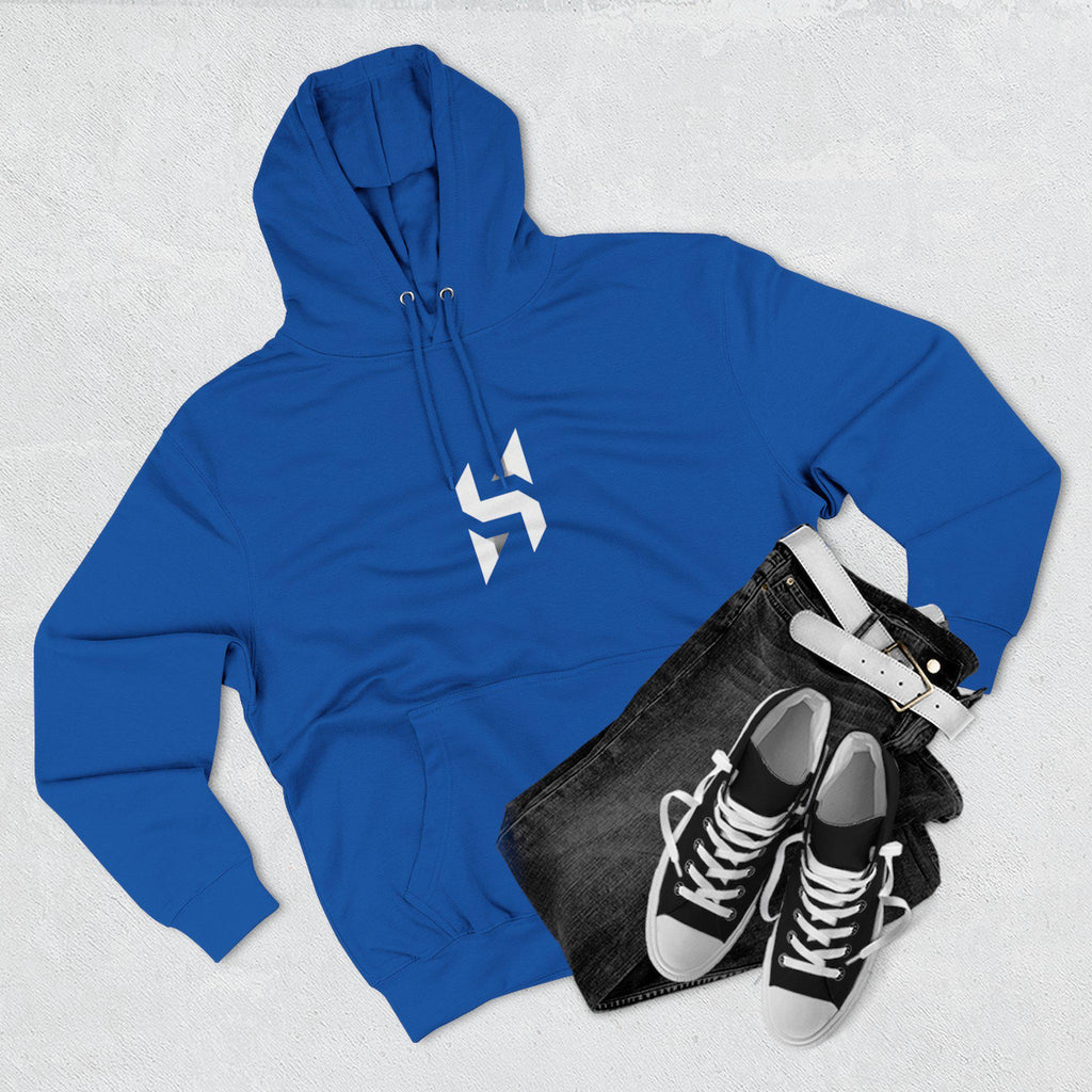 Geometric Monogram Hoodie | Minimal Center Chest Design | Streetwear | HalfSpace Branding Logo
