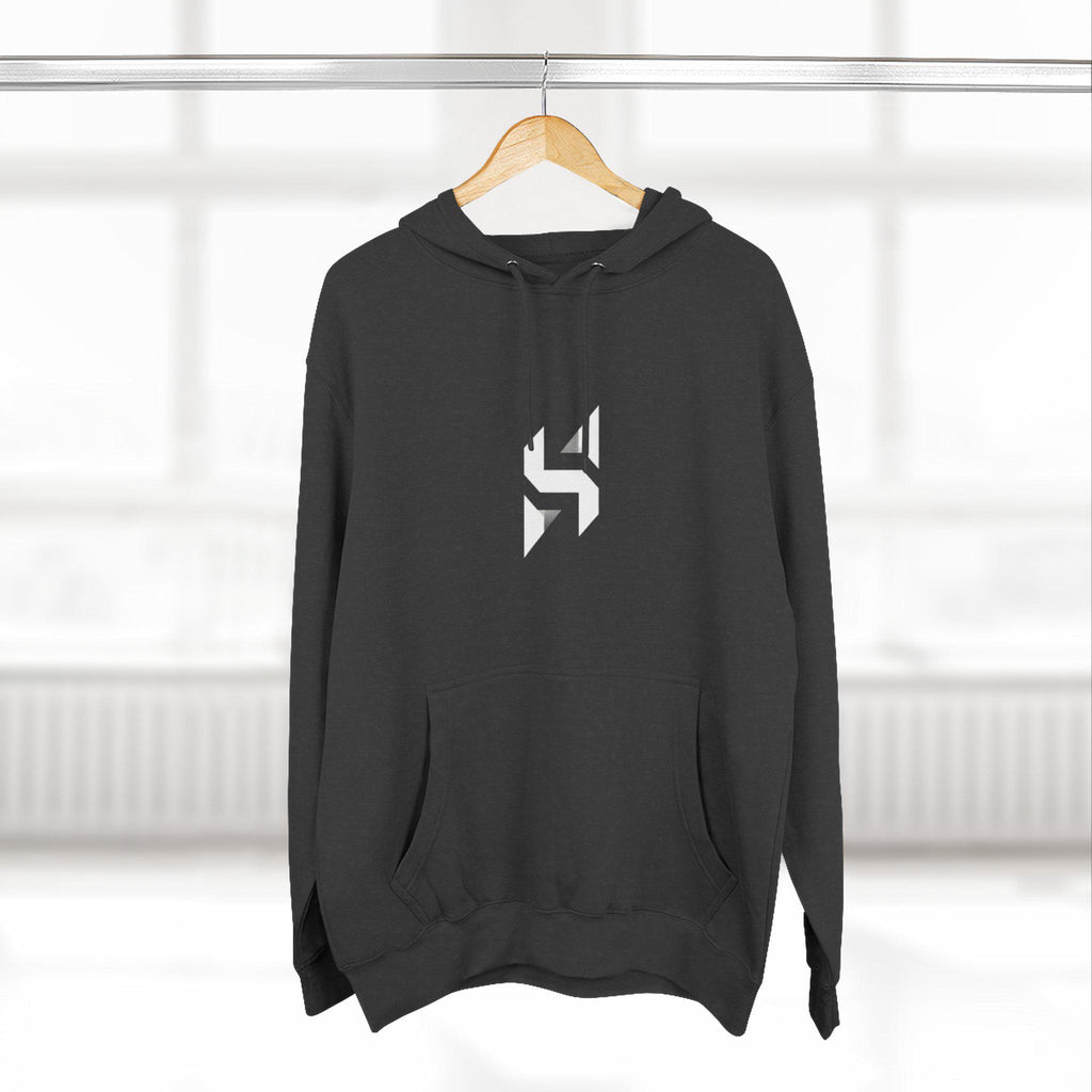 Geometric Monogram Hoodie | Minimal Center Chest Design | Streetwear | HalfSpace Branding Logo