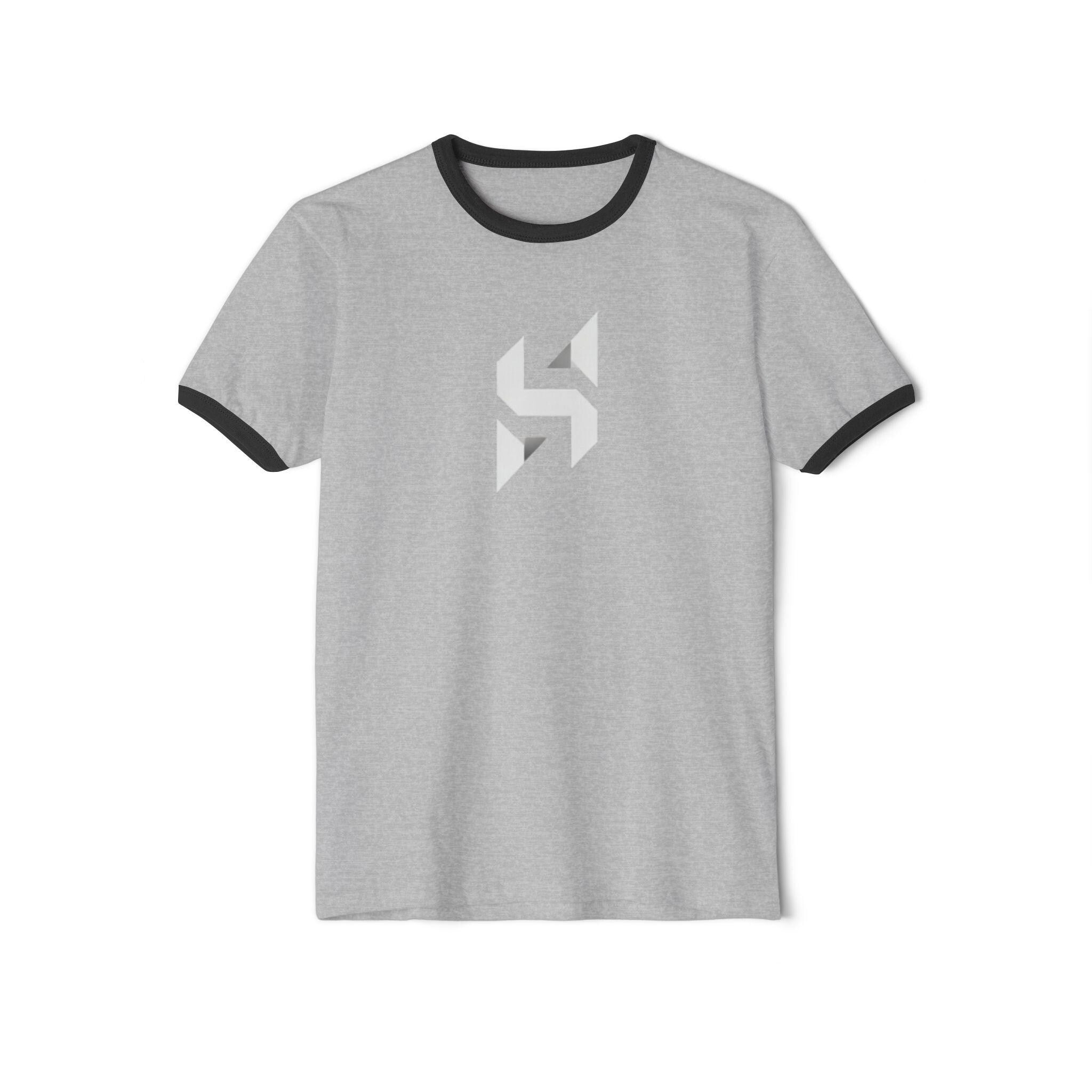 Geometric T-Shirt | Minimal Monochrome Ringer Tee | Streetwear