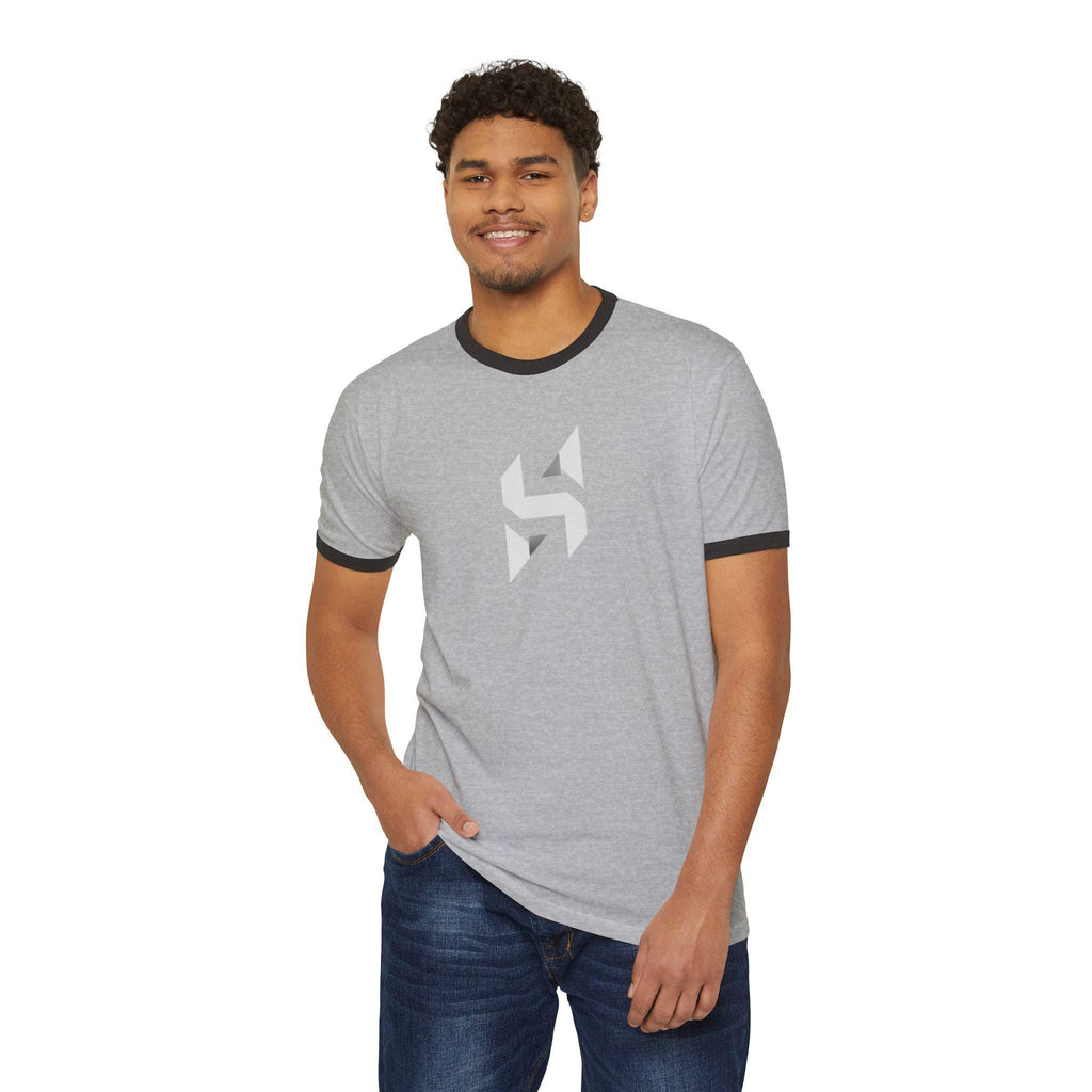 Geometric T-Shirt | Minimal Monochrome Ringer Tee | Streetwear