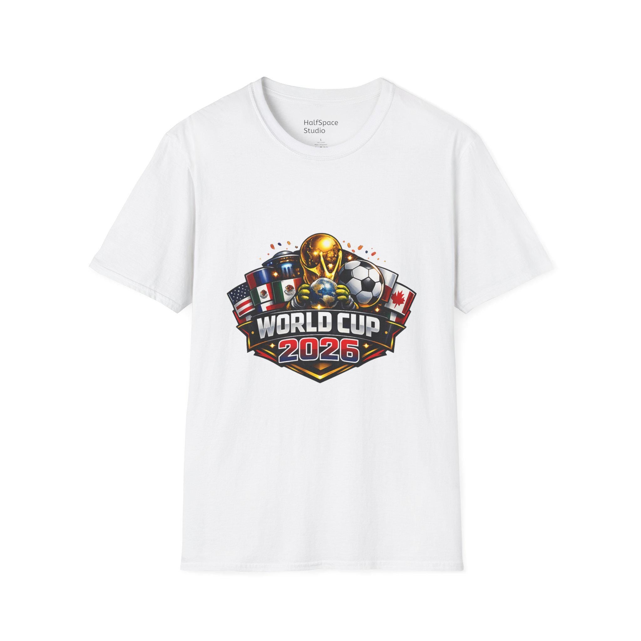 World Cup 2026 Soccer T-Shirt | Trophy, Flags, Ball | Streetwear Soccer Fan Apparel