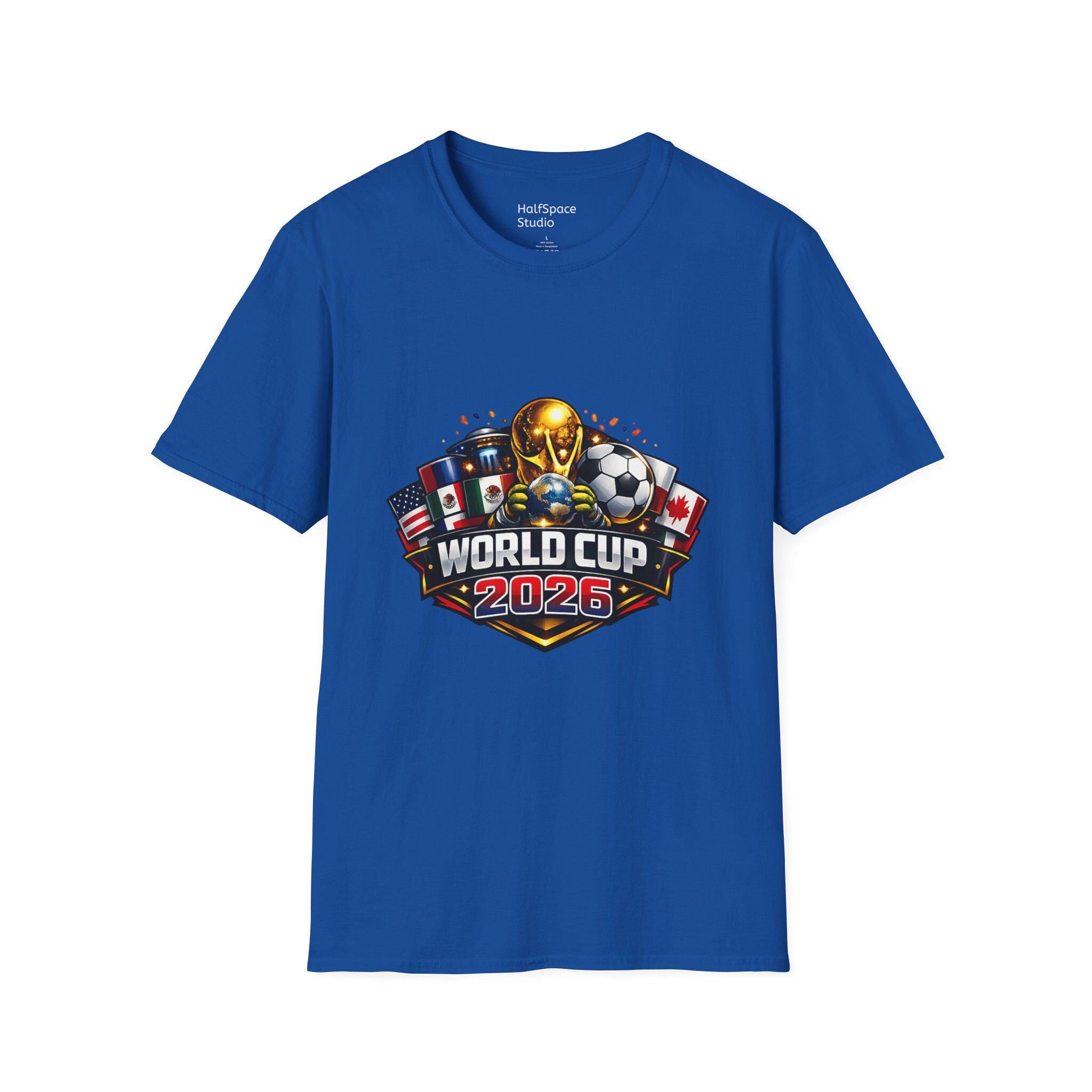 World Cup 2026 Soccer T-Shirt | Trophy, Flags, Ball | Streetwear Soccer Fan Apparel