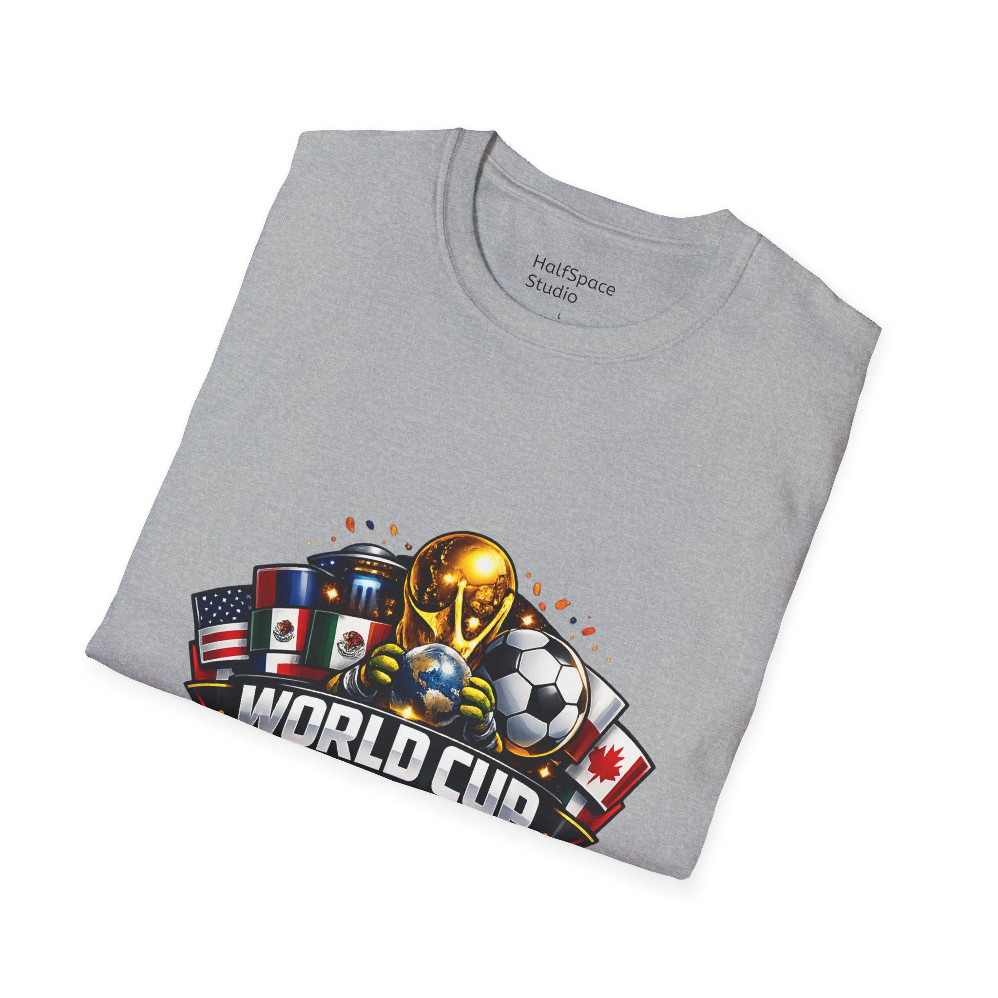 World Cup 2026 Soccer T-Shirt | Trophy, Flags, Ball | Streetwear Soccer Fan Apparel