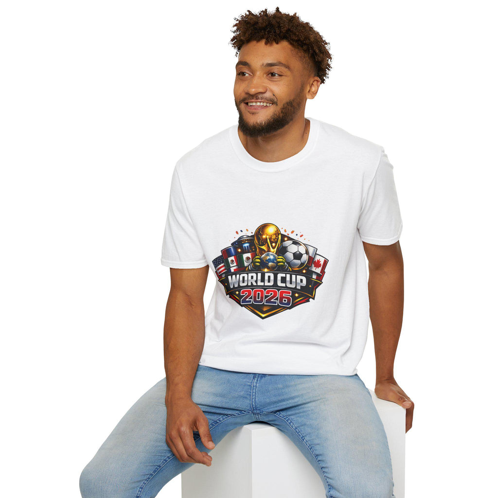 World Cup 2026 Soccer T-Shirt | Trophy, Flags, Ball | Streetwear Soccer Fan Apparel