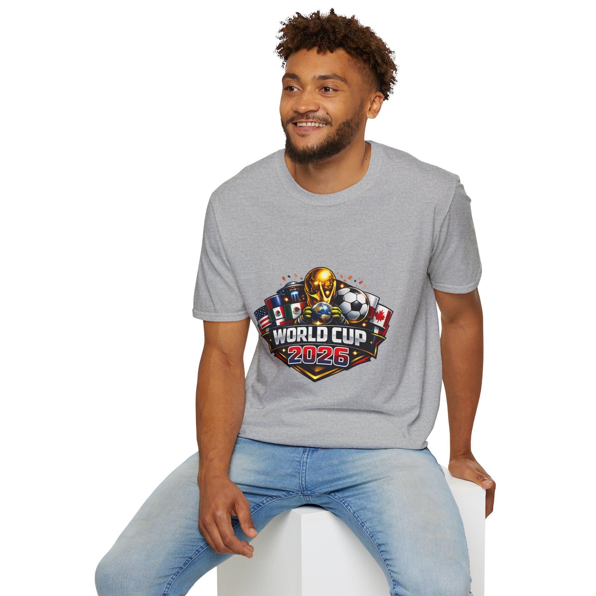 World Cup 2026 Soccer T-Shirt | Trophy, Flags, Ball | Streetwear Soccer Fan Apparel