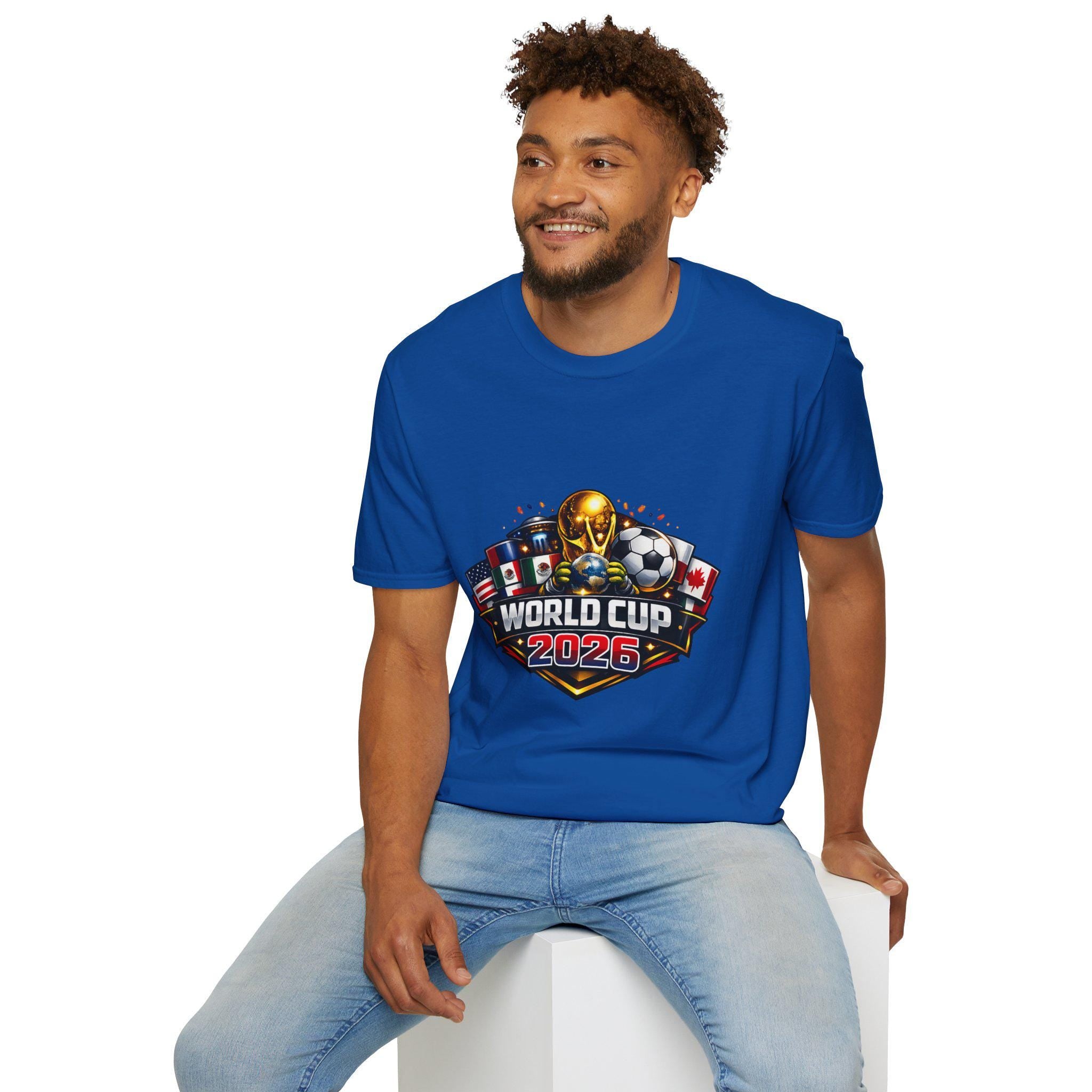 World Cup 2026 Soccer T-Shirt | Trophy, Flags, Ball | Streetwear Soccer Fan Apparel