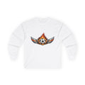 Flaming Soccer Ball Wings Long Sleeve Tee | Soccer Graphic | Minimal Streetwear