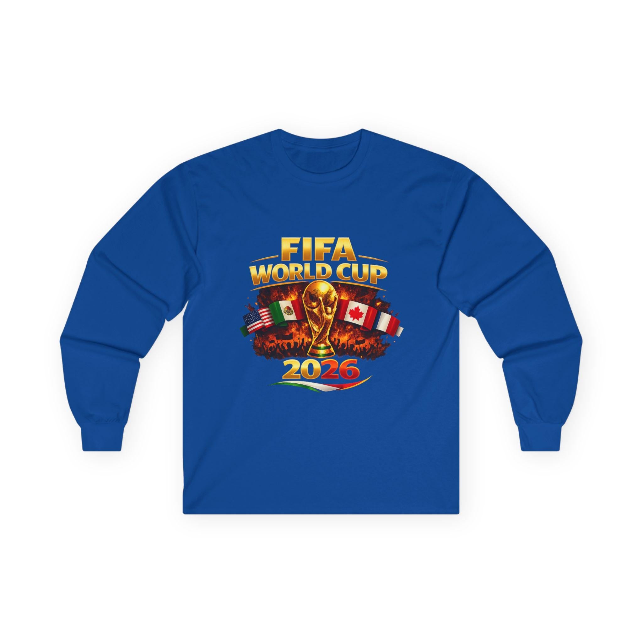 FIFA World Cup 2026 Trophy Long Sleeve Shirt | Vintage Soccer Fan Apparel
