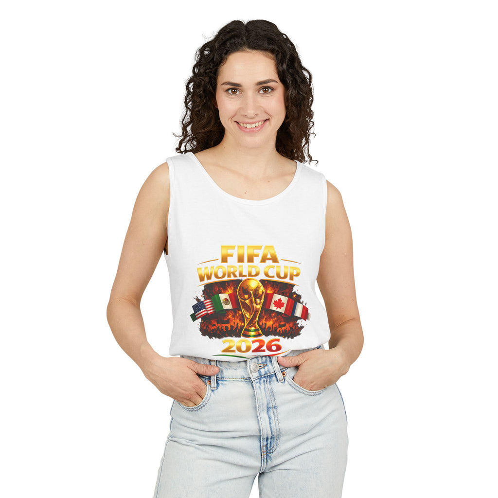 FIFA World Cup 2026 Tank Top | Tournament Trophy with Flags | Minimal Streetwear