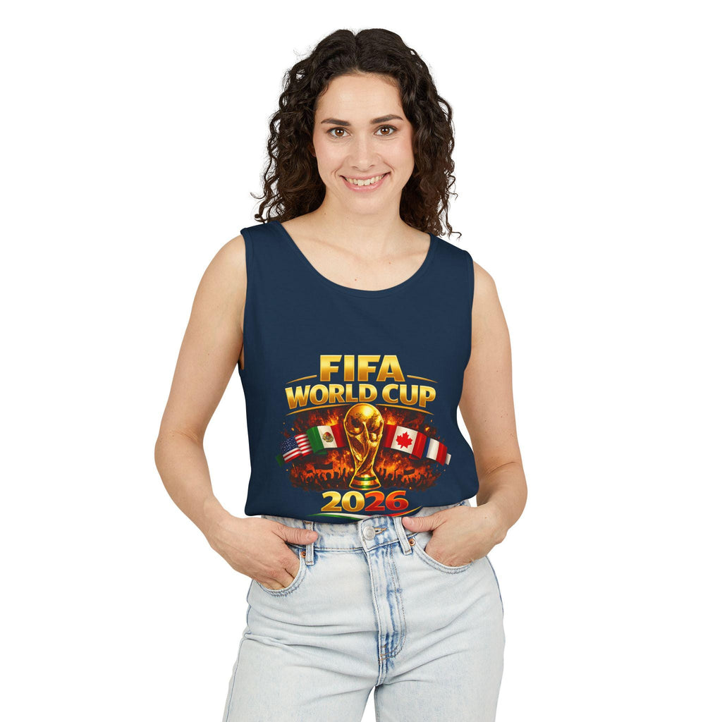 FIFA World Cup 2026 Tank Top | Tournament Trophy with Flags | Minimal Streetwear