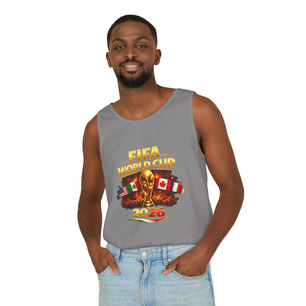 FIFA World Cup 2026 Tank Top | Tournament Trophy with Flags | Minimal Streetwear