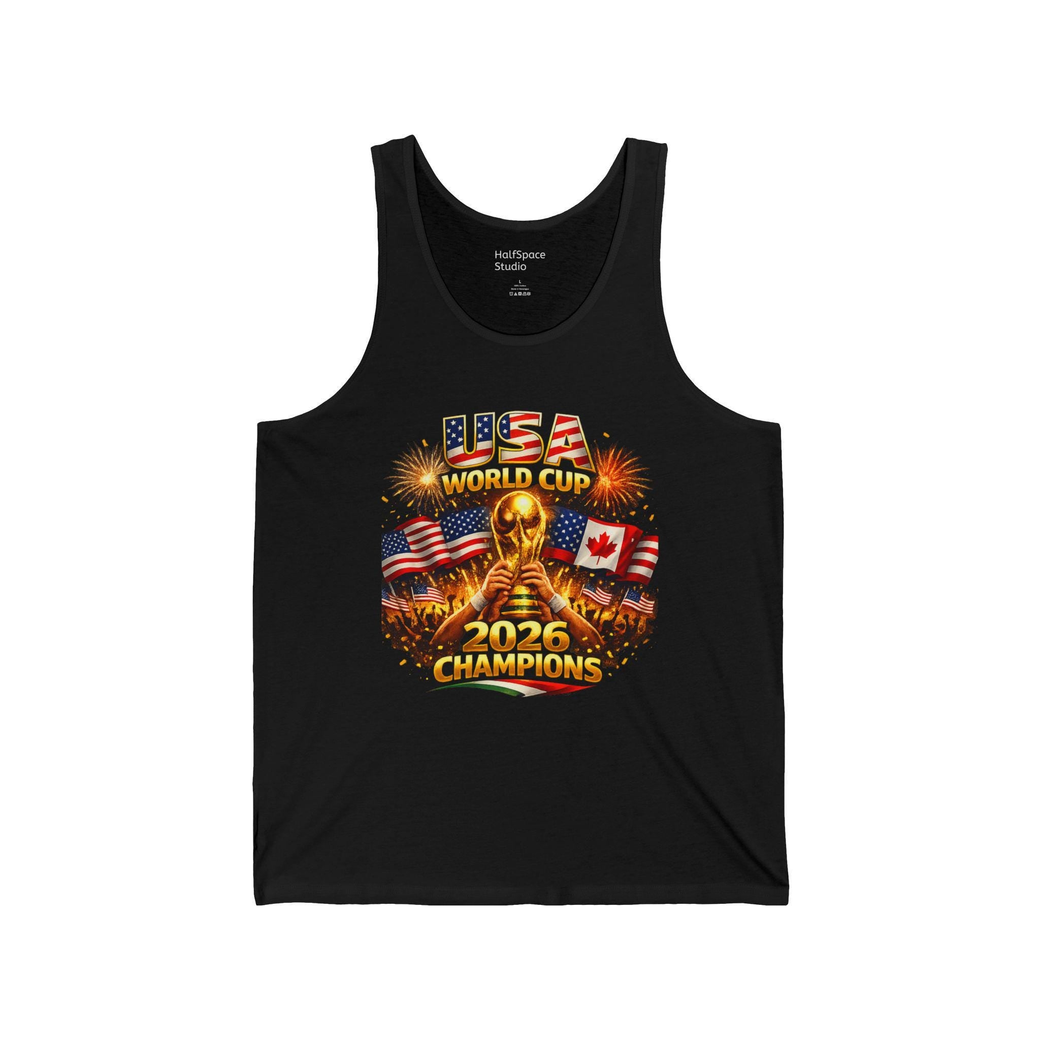 USA Champions 2026 World Cup Soccer Tank | American Canadian Flags