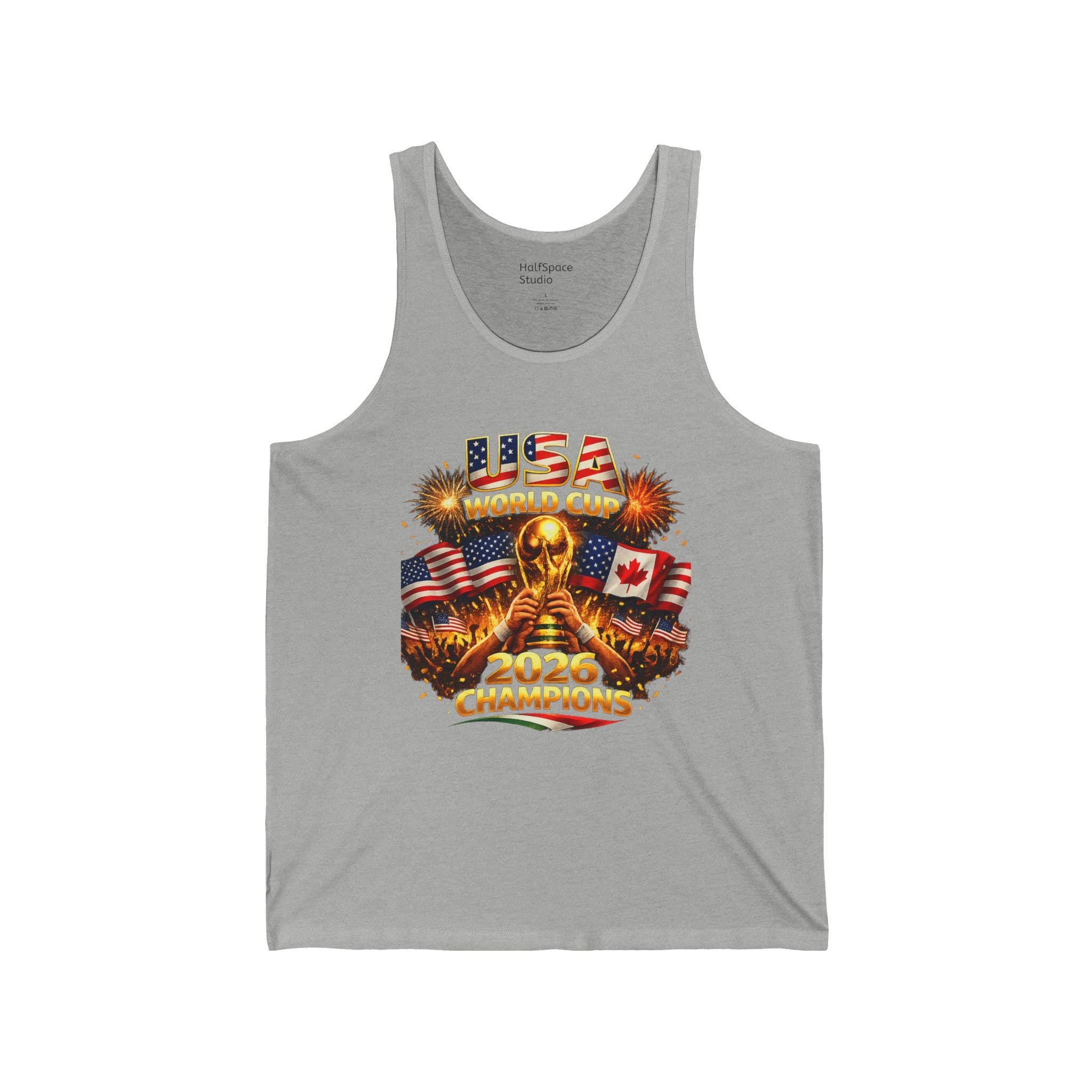 USA Champions 2026 World Cup Soccer Tank | American Canadian Flags