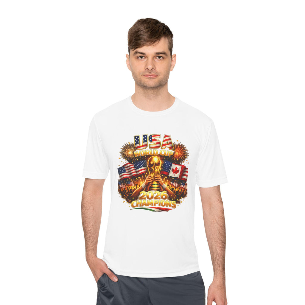 USA World Champions Trophy 2026 Tee | American Flag, Fireworks, Gold Cup
