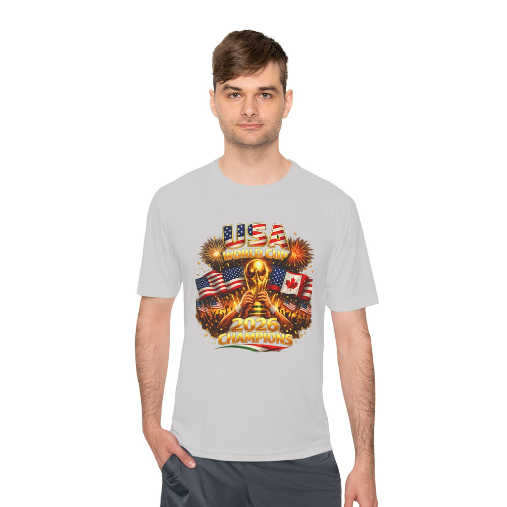 USA World Champions Trophy 2026 Tee | American Flag, Fireworks, Gold Cup