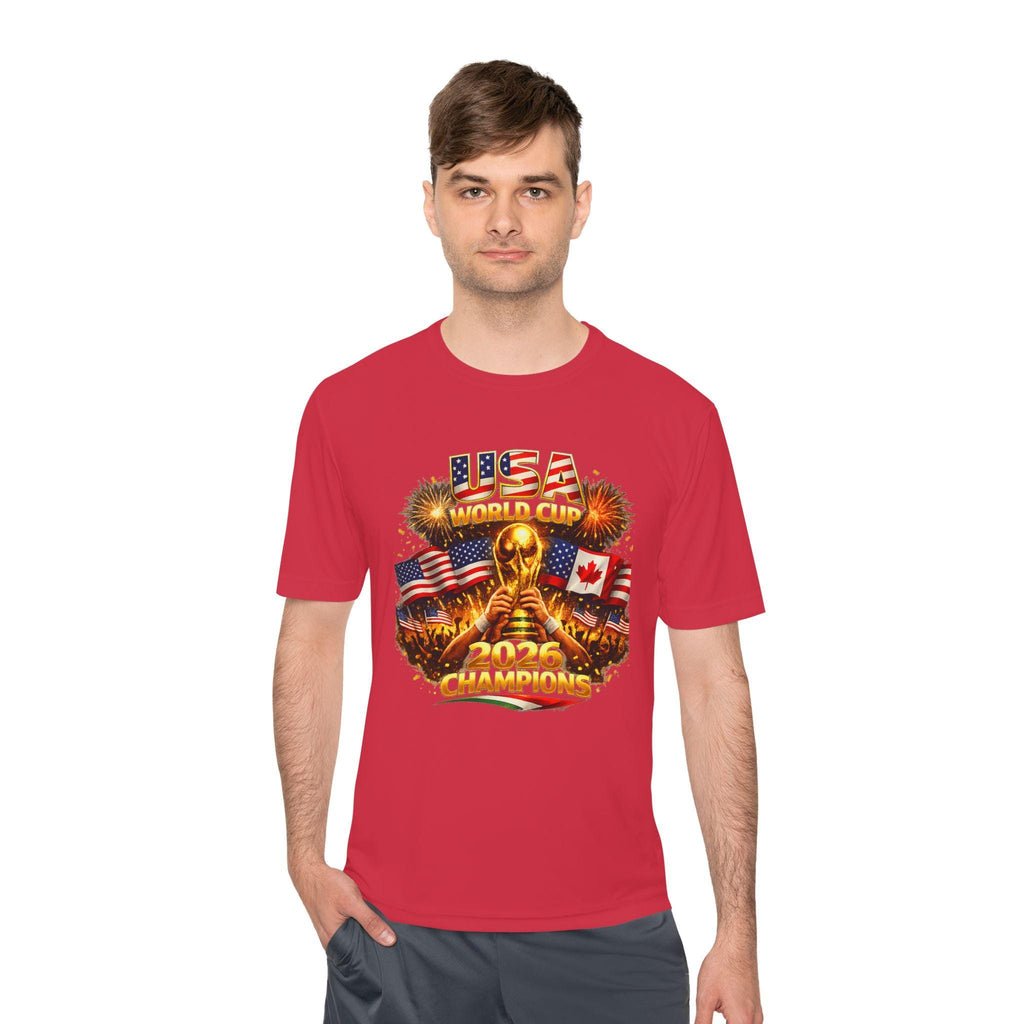 USA World Champions Trophy 2026 Tee | American Flag, Fireworks, Gold Cup