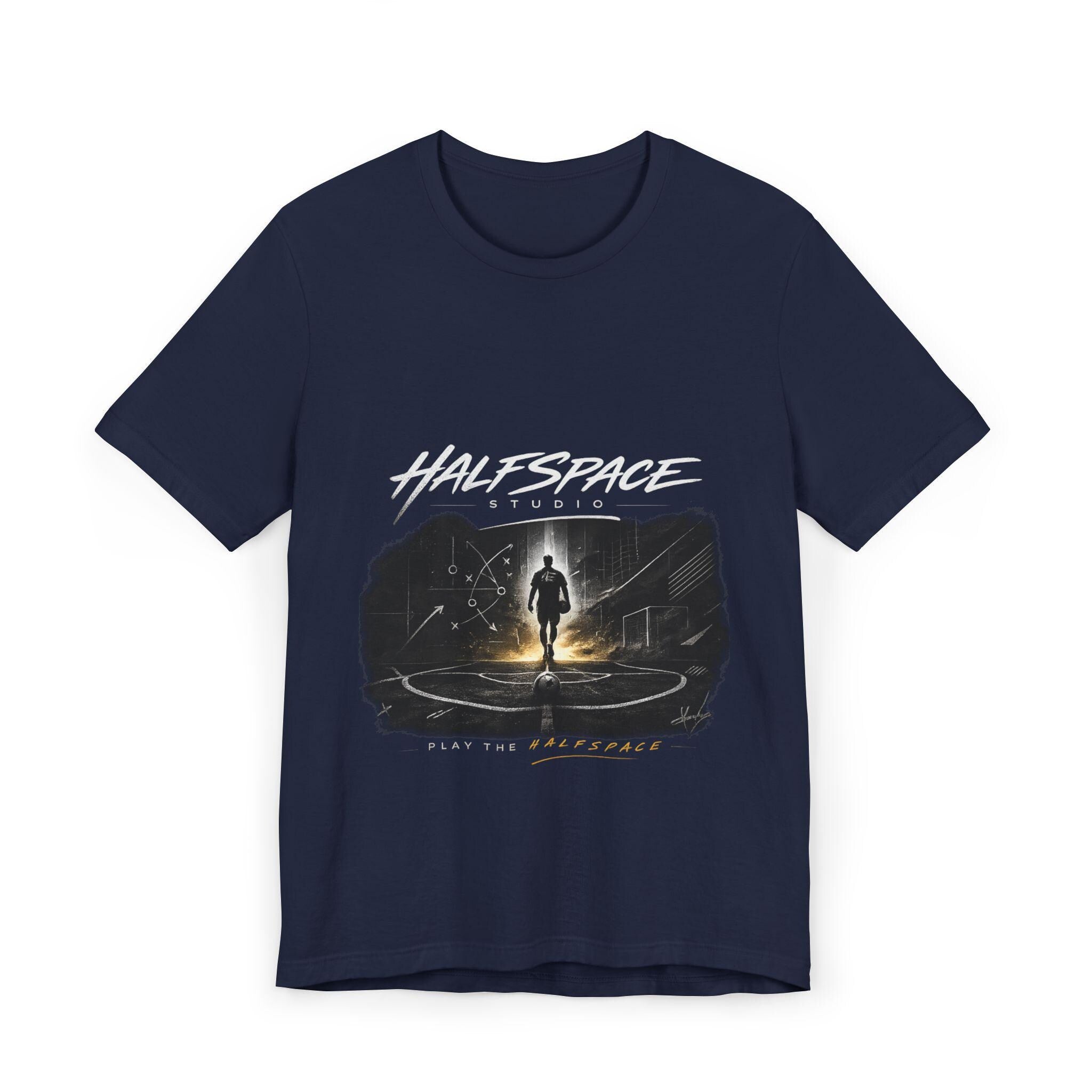 Halfspace Studios Astronaut Graphic T-Shirt | Space Exploration, Sci-Fi FootballTee-HalfSpace Studios.