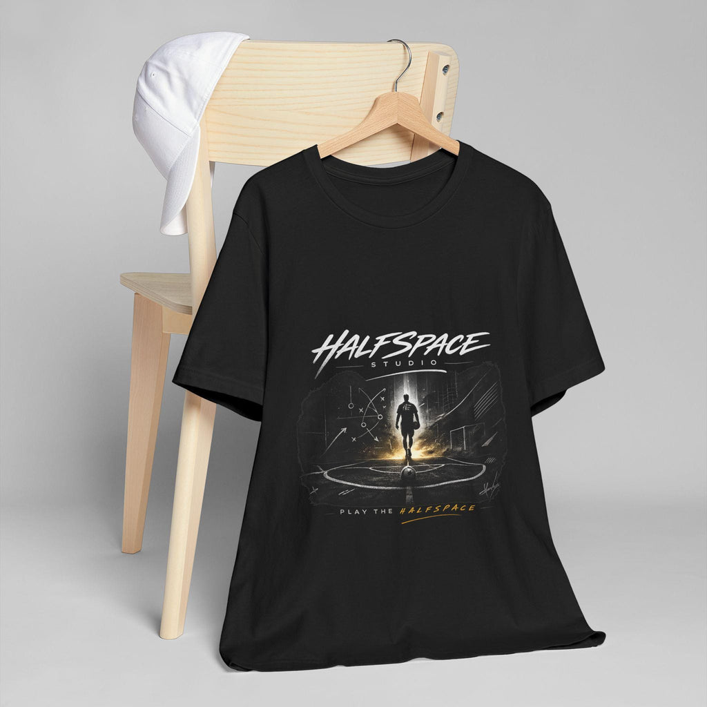 Halfspace Studios Astronaut Graphic T-Shirt | Space Exploration, Sci-Fi FootballTee-HalfSpace Studios.
