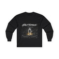 Halfspace Astronaut Silhouette Long Sleeve Tee | Sci-Fi Space x Football Illustration-HalfSpace Studios.