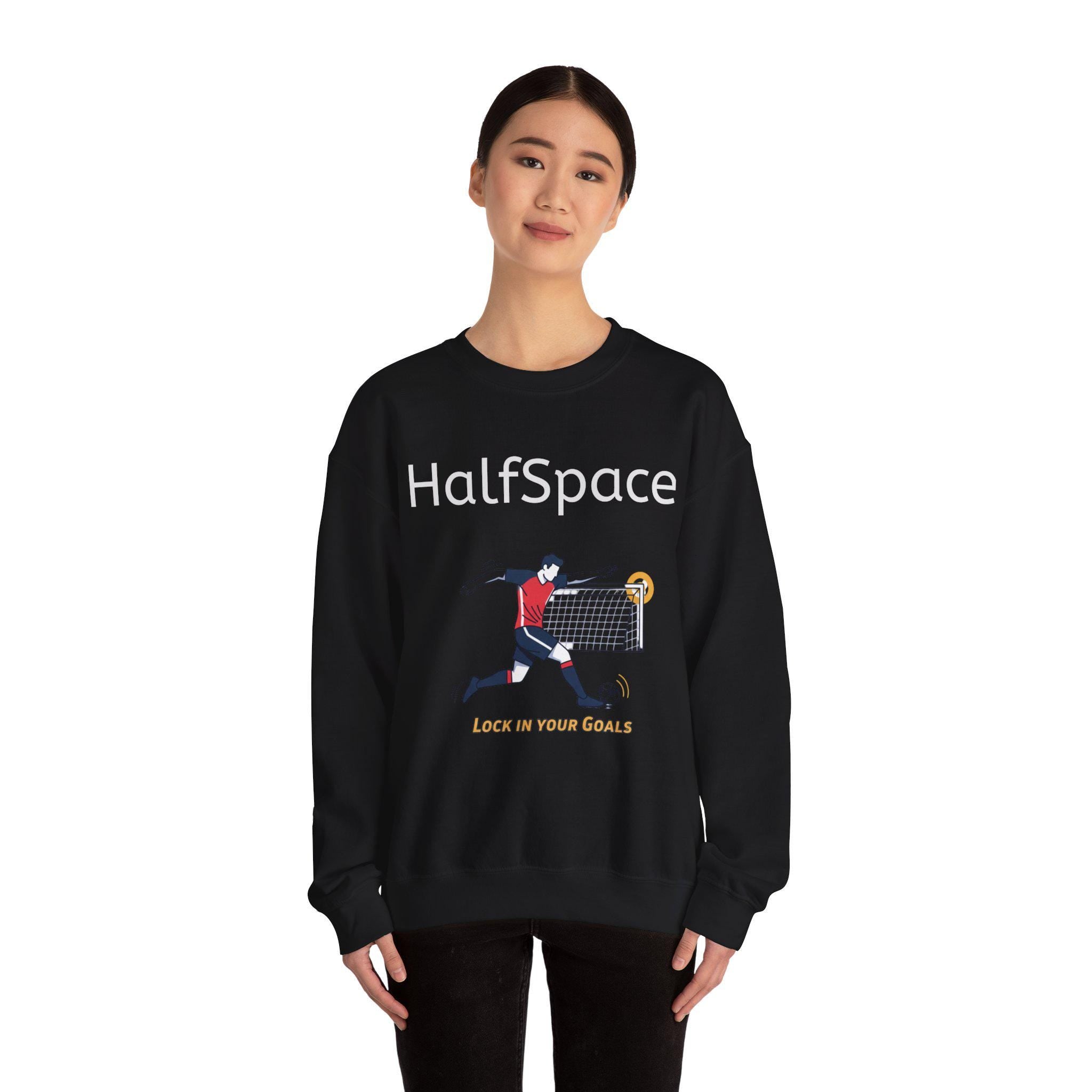HalfSpace Soccer Player Lock In Your Goals Sweatshirt | Soccer Graphic Crewneck