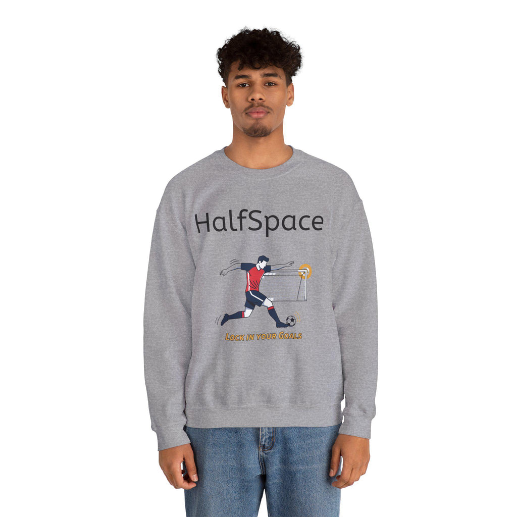 HalfSpace Soccer Player Lock In Your Goals Sweatshirt | Soccer Graphic Crewneck