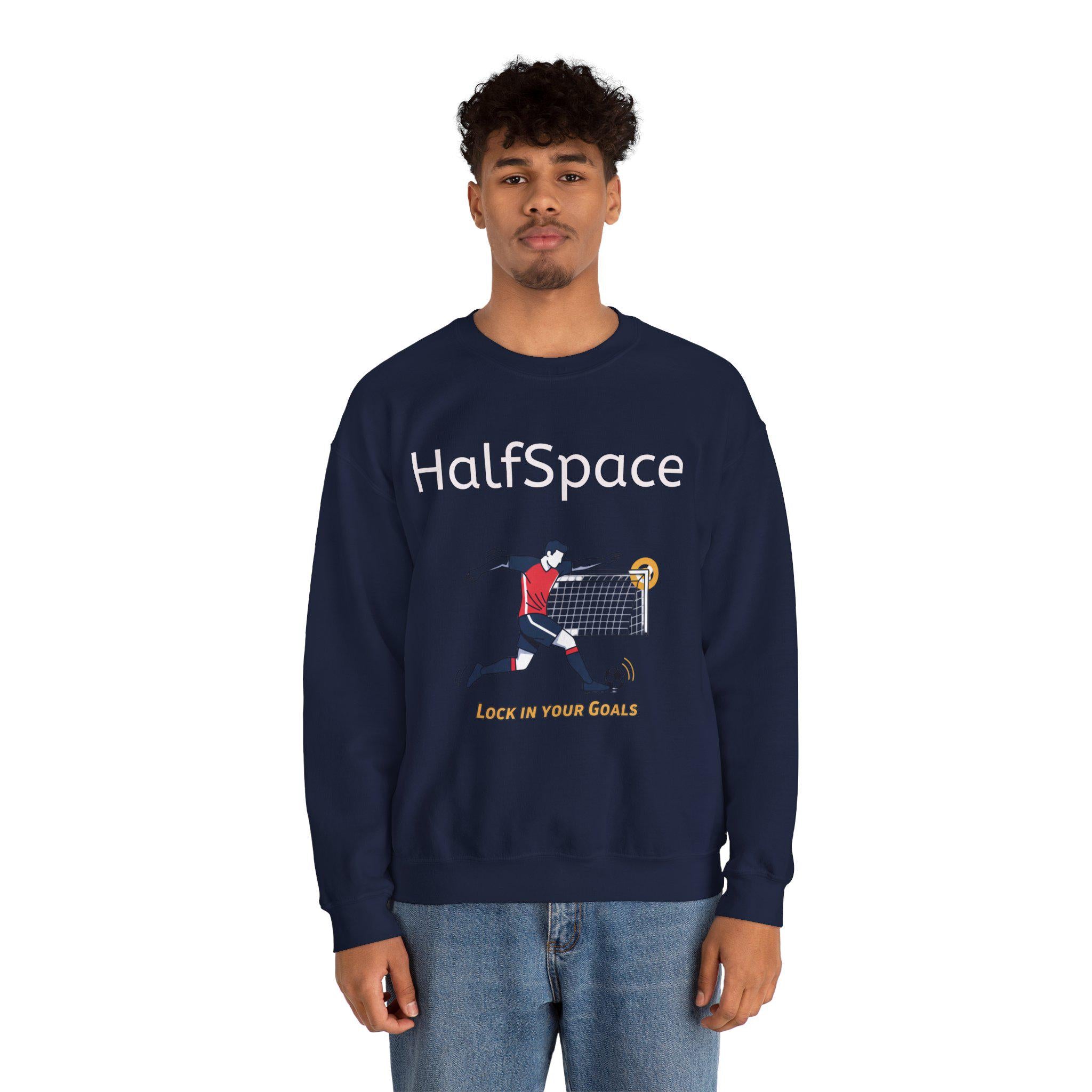HalfSpace Soccer Player Lock In Your Goals Sweatshirt | Soccer Graphic Crewneck