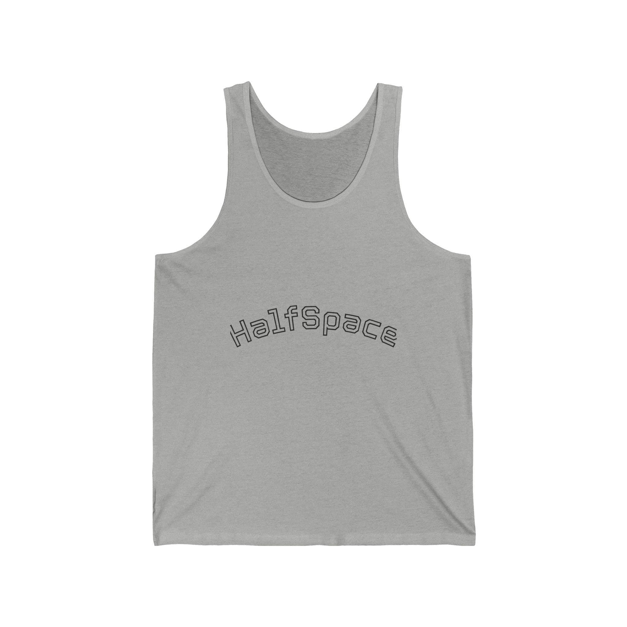 HalfSpace arched text Tank Top | Minimal Typography Athletic Tank