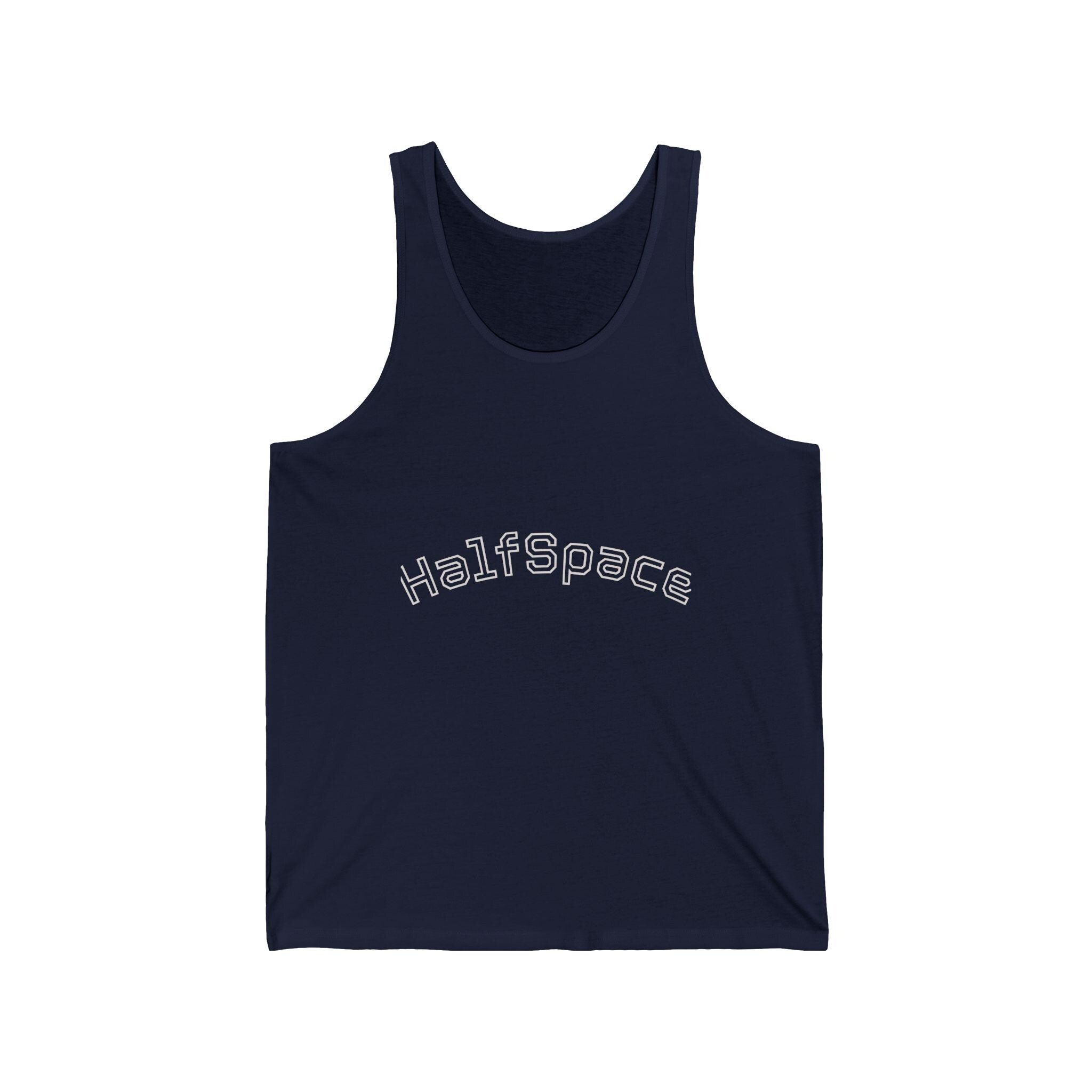 HalfSpace arched text Tank Top | Minimal Typography Athletic Tank
