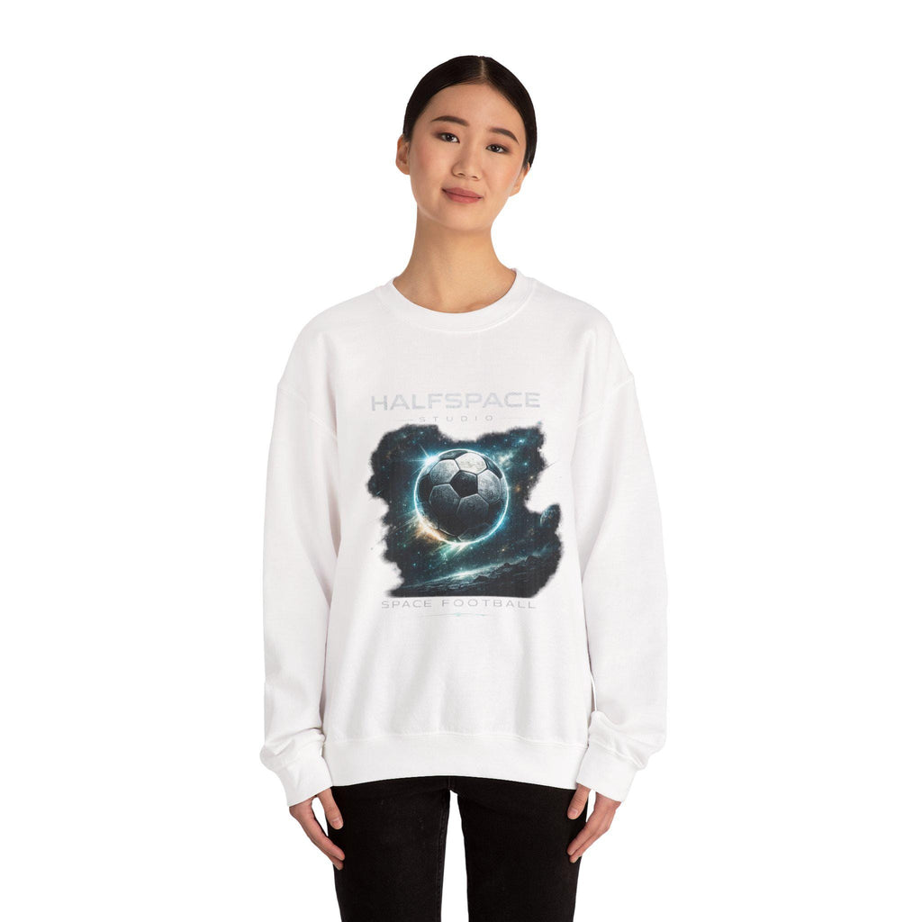 Galactic Soccer Ball Crewneck Sweatshirt | Space Football Graphic
