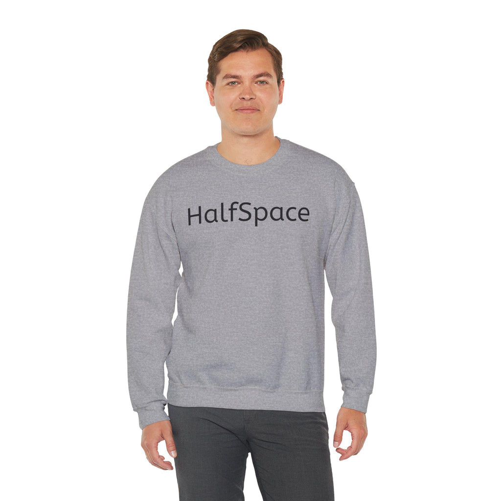 Minimal Streetwear Sweatshirt | HalfSpace Studio Logo | Unisex Football Style | Clean Urban Sweatshirt