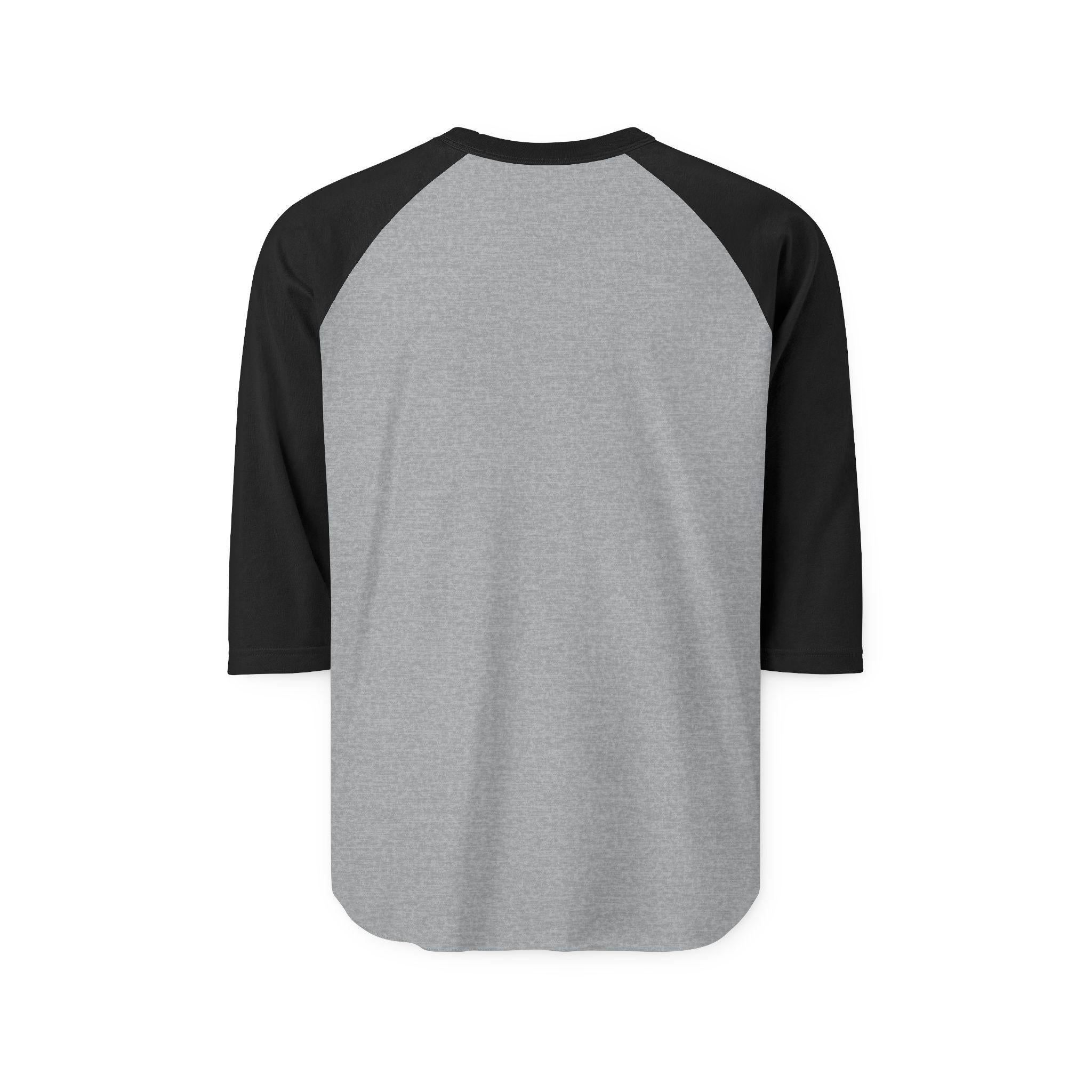 Raglan Shirt | Black Body White Contrast Sleeves, 3/4 Length Unisex Tee