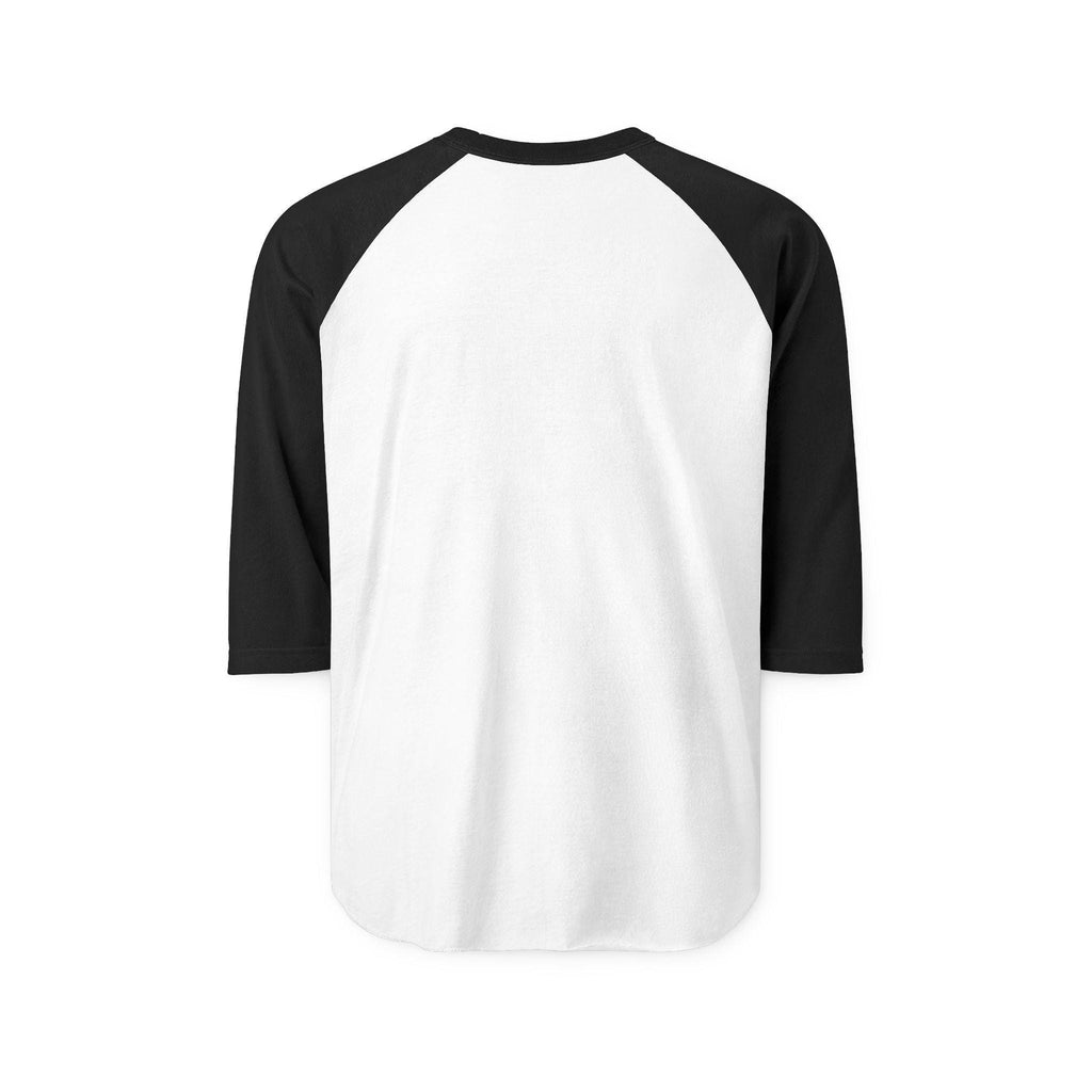 Raglan Shirt | Black Body White Contrast Sleeves, 3/4 Length Unisex Tee