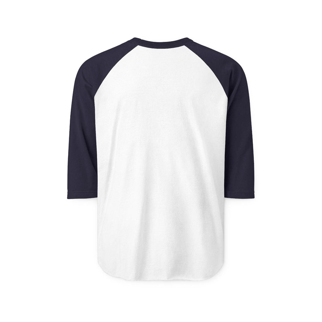 Raglan Shirt | Black Body White Contrast Sleeves, 3/4 Length Unisex Tee