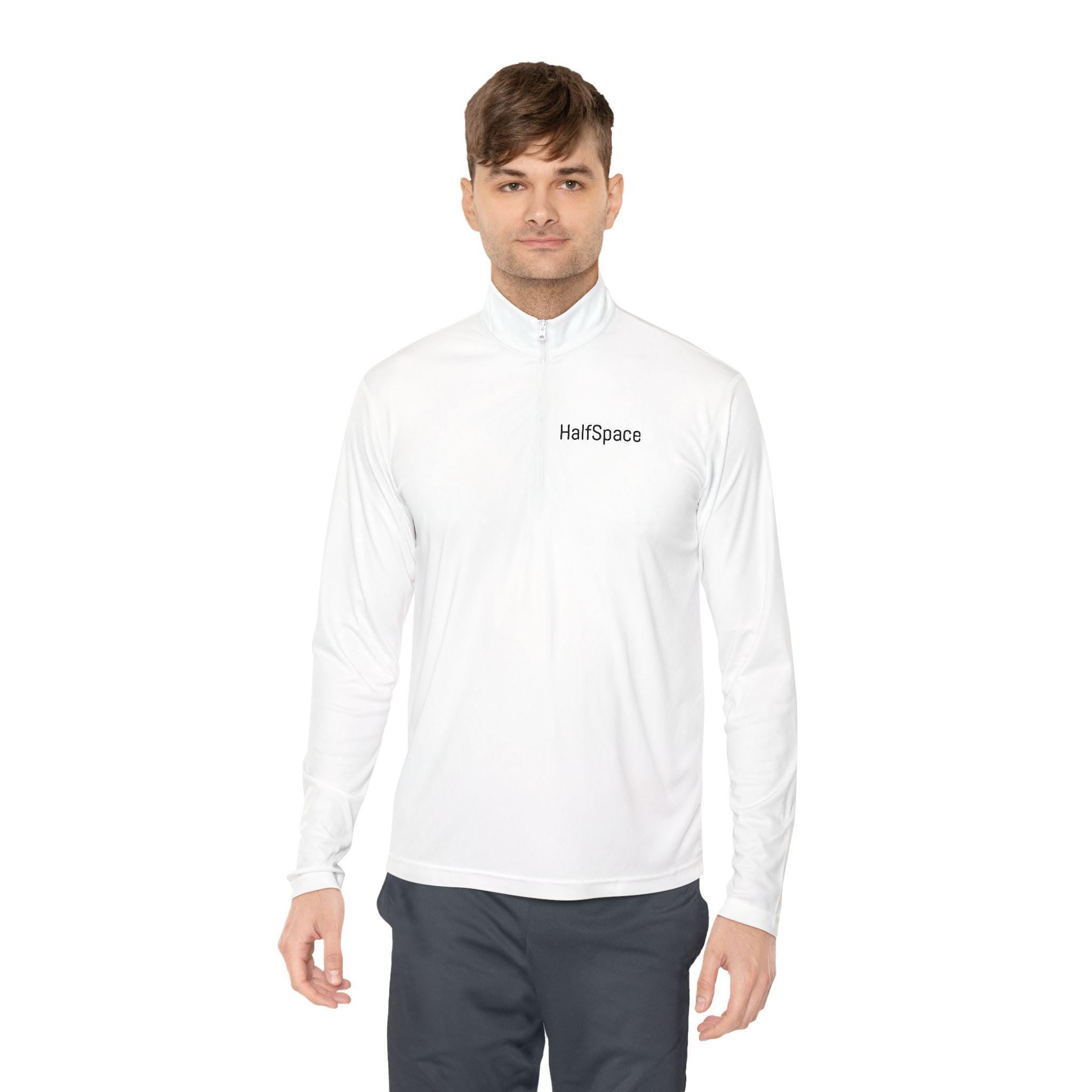 HalfSpace logo Quarter-Zip Pullover | Minimalist embroidered chest | Zip Jacket | Streetwear | Minimal Streewear Pullover