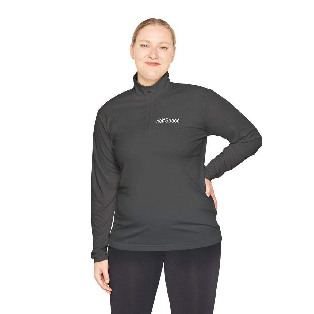 HalfSpace logo Quarter-Zip Pullover | Minimalist embroidered chest | Zip Jacket | Streetwear | Minimal Streewear Pullover