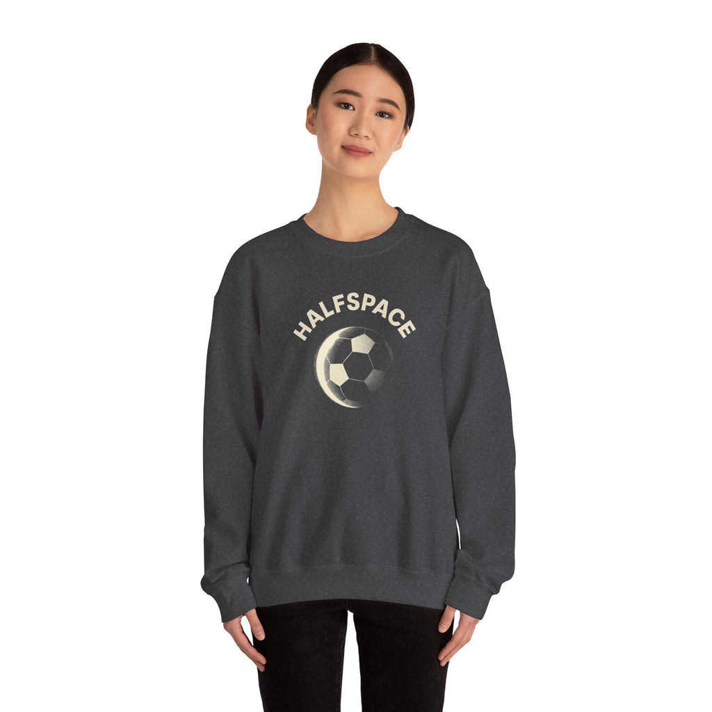Soccer Moon Embroidered Crewneck Sweatshirt | Vintage Athletic Style