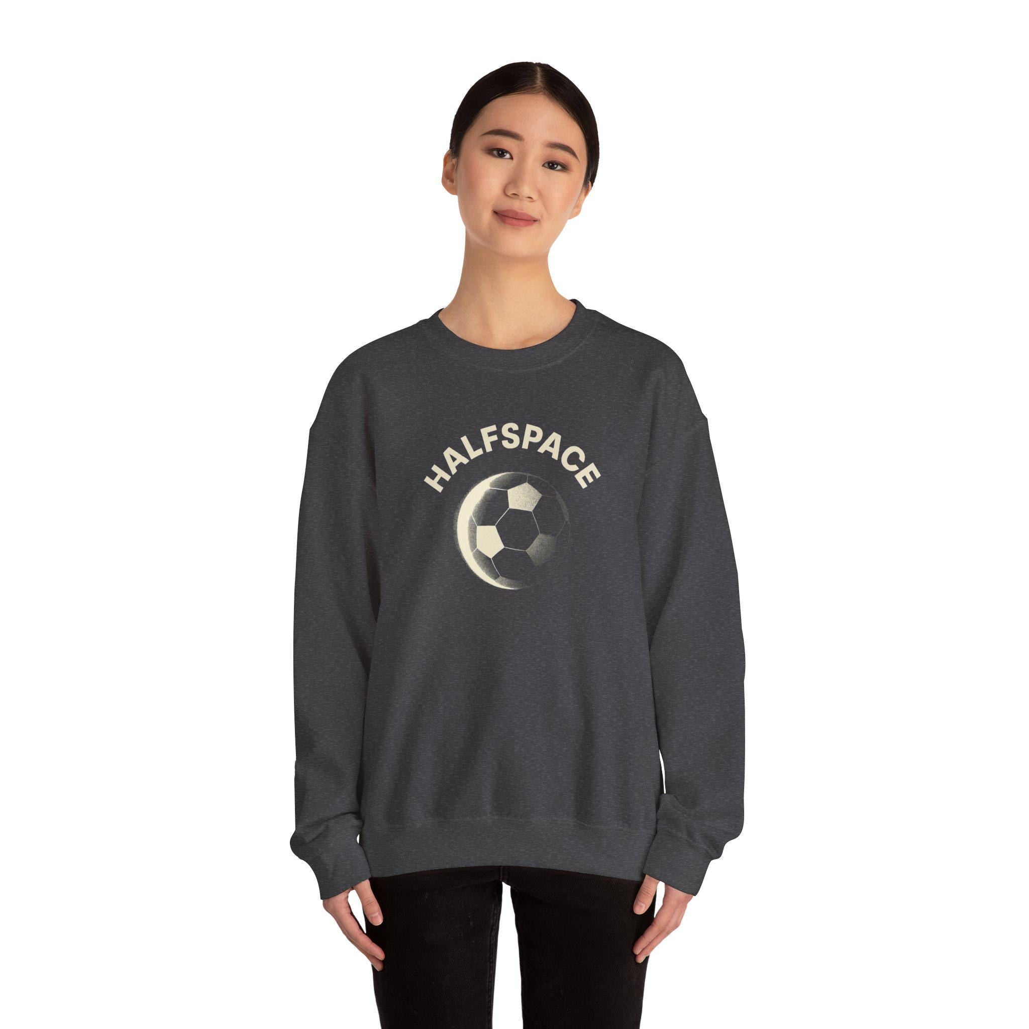 Soccer Moon Embroidered Crewneck Sweatshirt | Vintage Athletic Style
