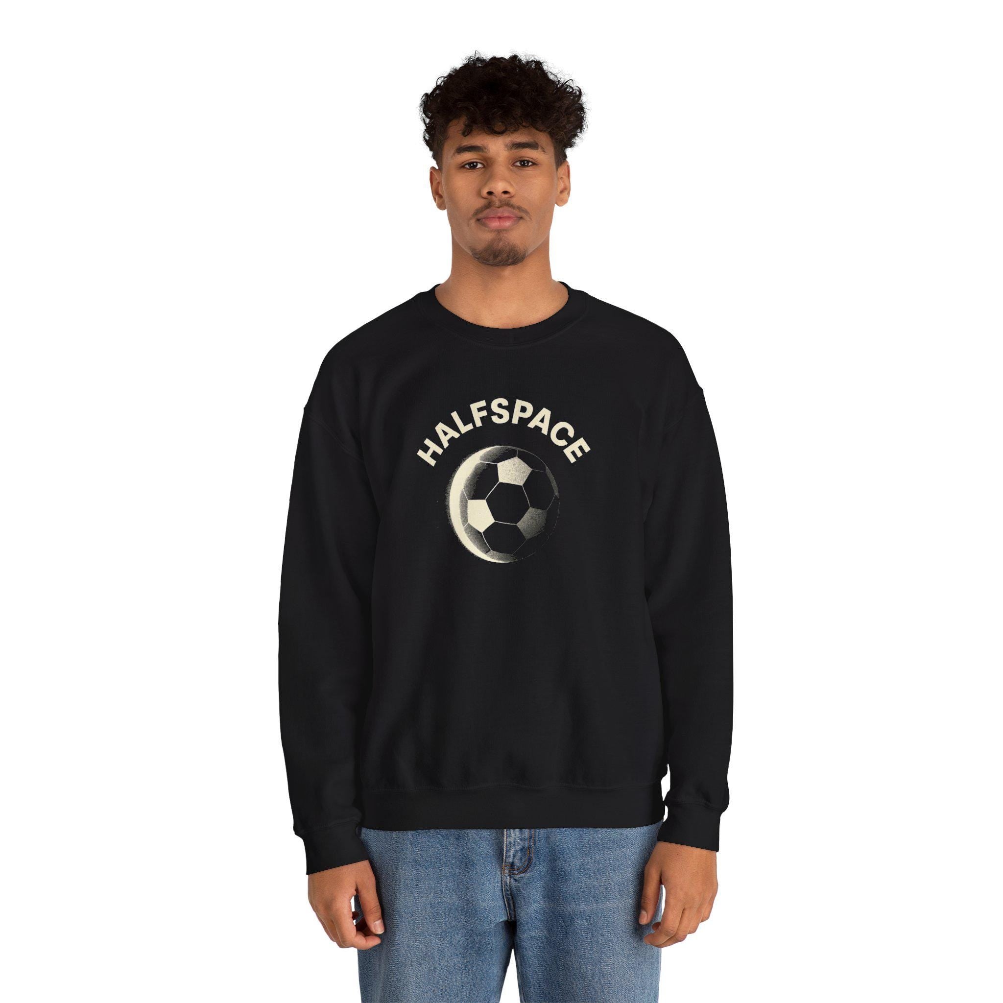 Soccer Moon Embroidered Crewneck Sweatshirt | Vintage Athletic Style