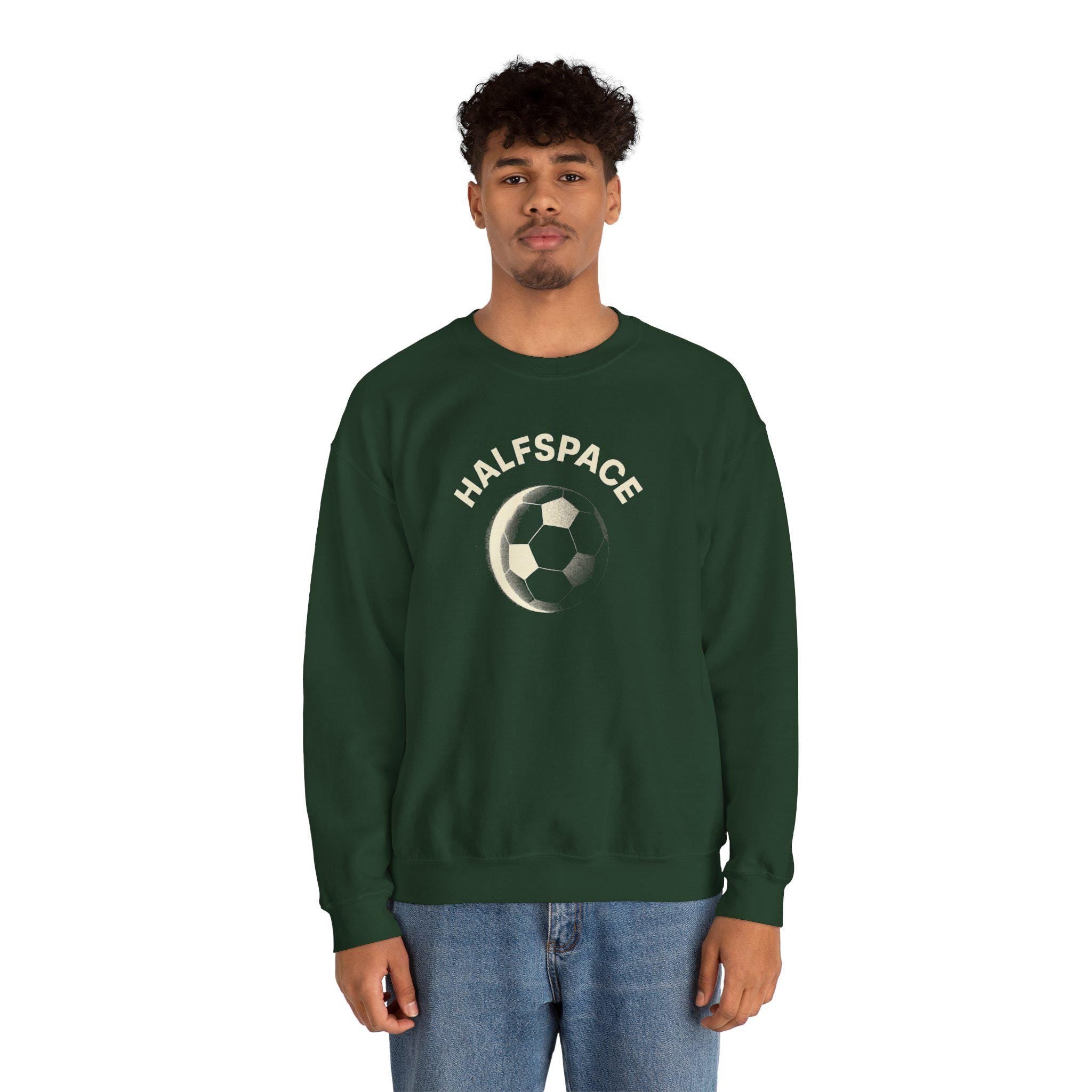 Soccer Moon Embroidered Crewneck Sweatshirt | Vintage Athletic Style